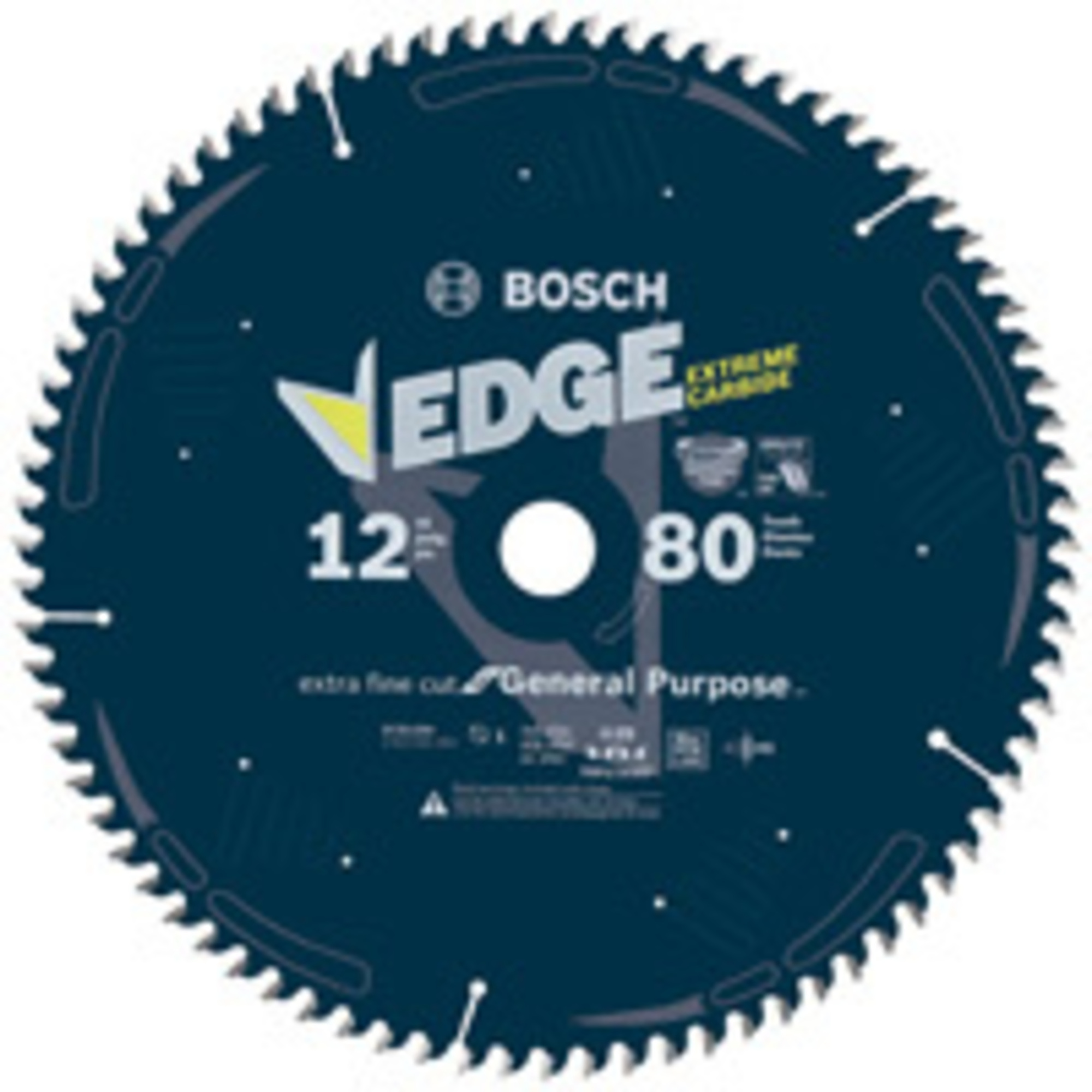 Bosch Edge Circular Saw Blade — 12in., 80 Tooth, Extra-Fine Finish, Model# DCB1280