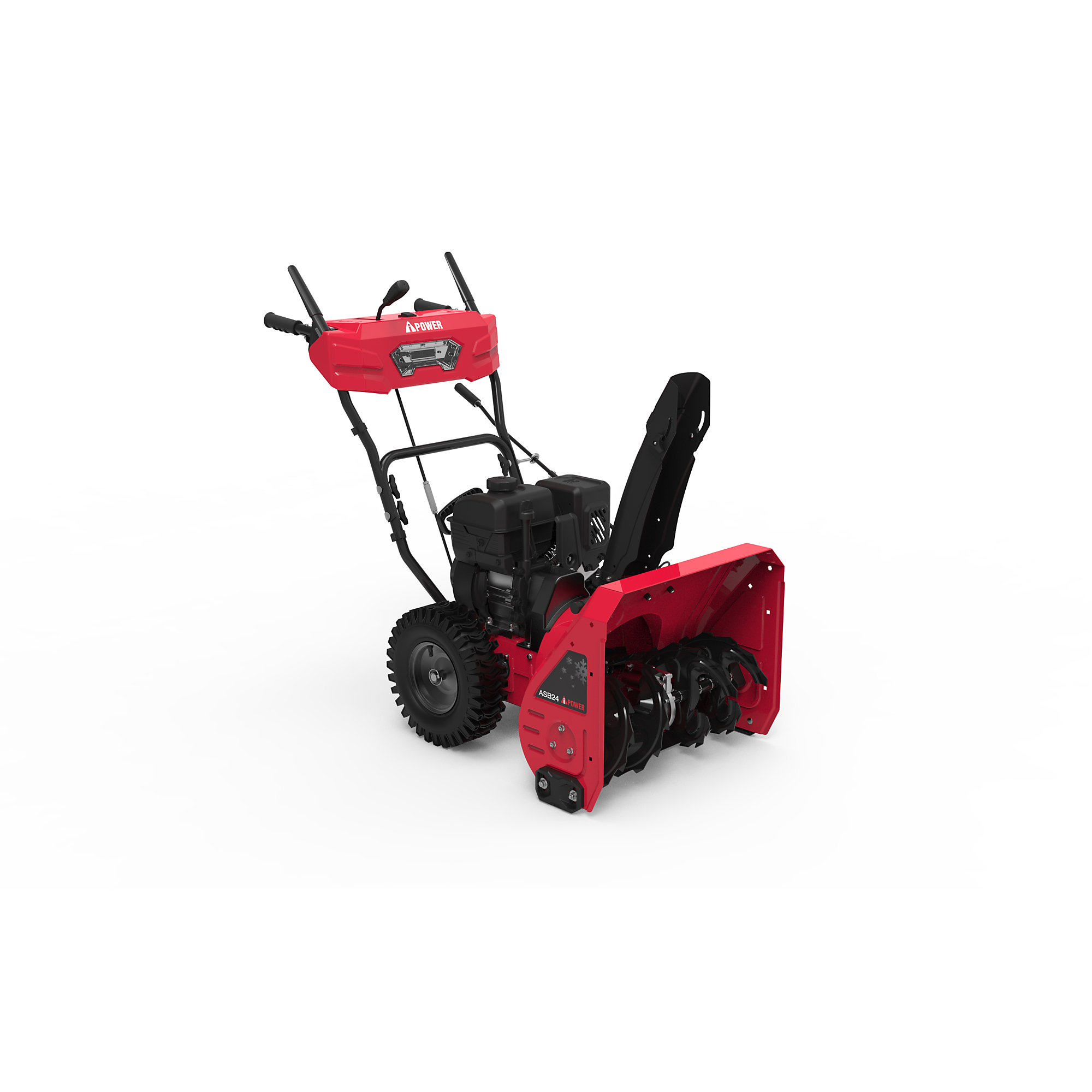 A-iPower Two-Stage Gas Snow Blower — 24in. Clearing Width, 212cc Engine, Electric Start, LED Light, Model# ASB24