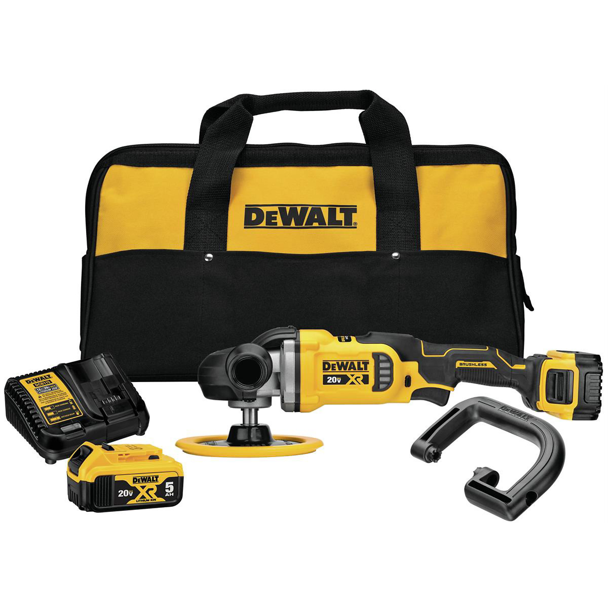 DeWalt 20V Rotary Polisher Kit — 7in., Brushless Motor, Variable Speed, Model# DWTDCM849P2