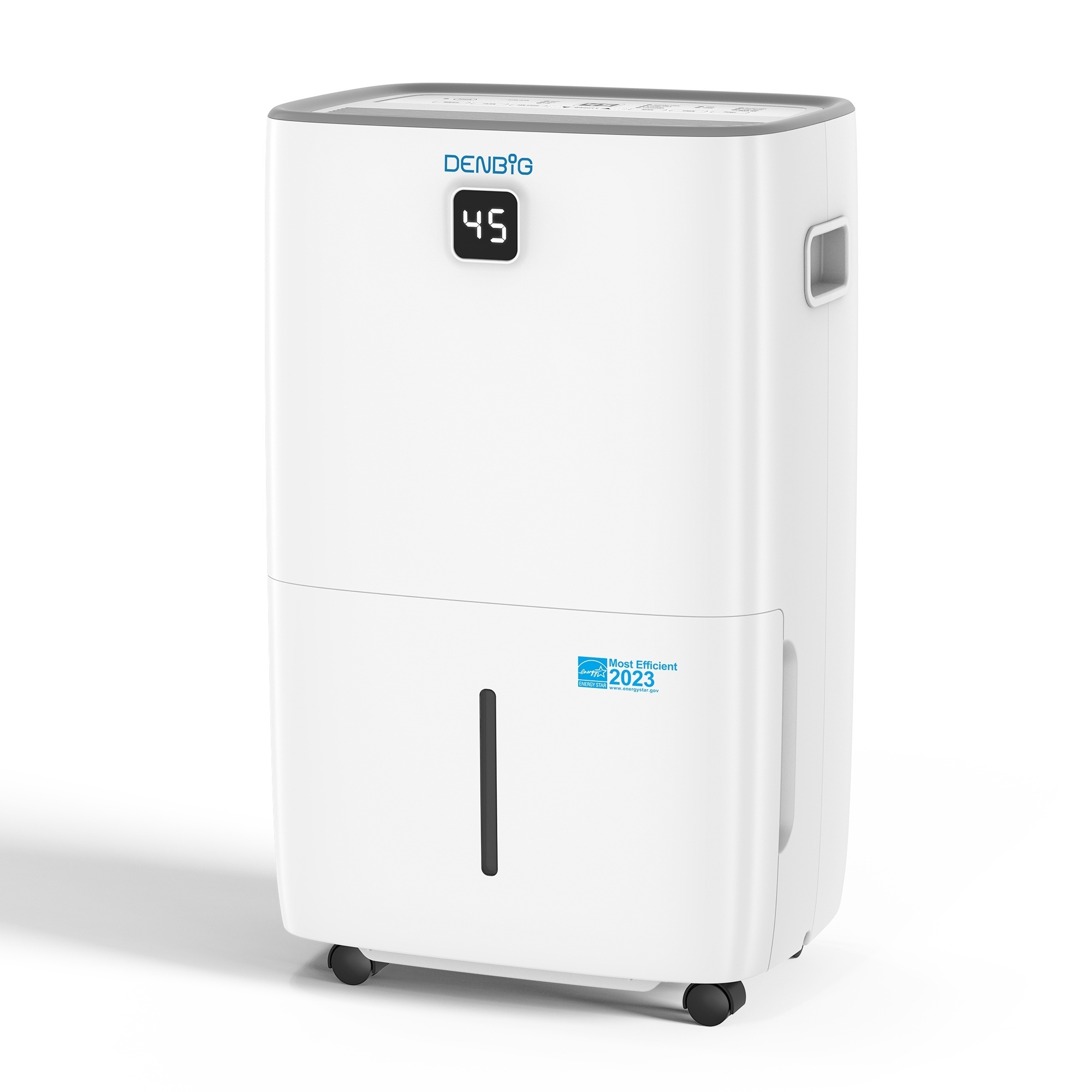 EdenDirect Dehumidifier — 50 Pint, 3,500 Sq. Ft. Coverage, Built-In Pump, Drain Hose, 3 Fan Speeds, ENERGY STAR Certified, White, Model# NTE-D026P-50PT3-P