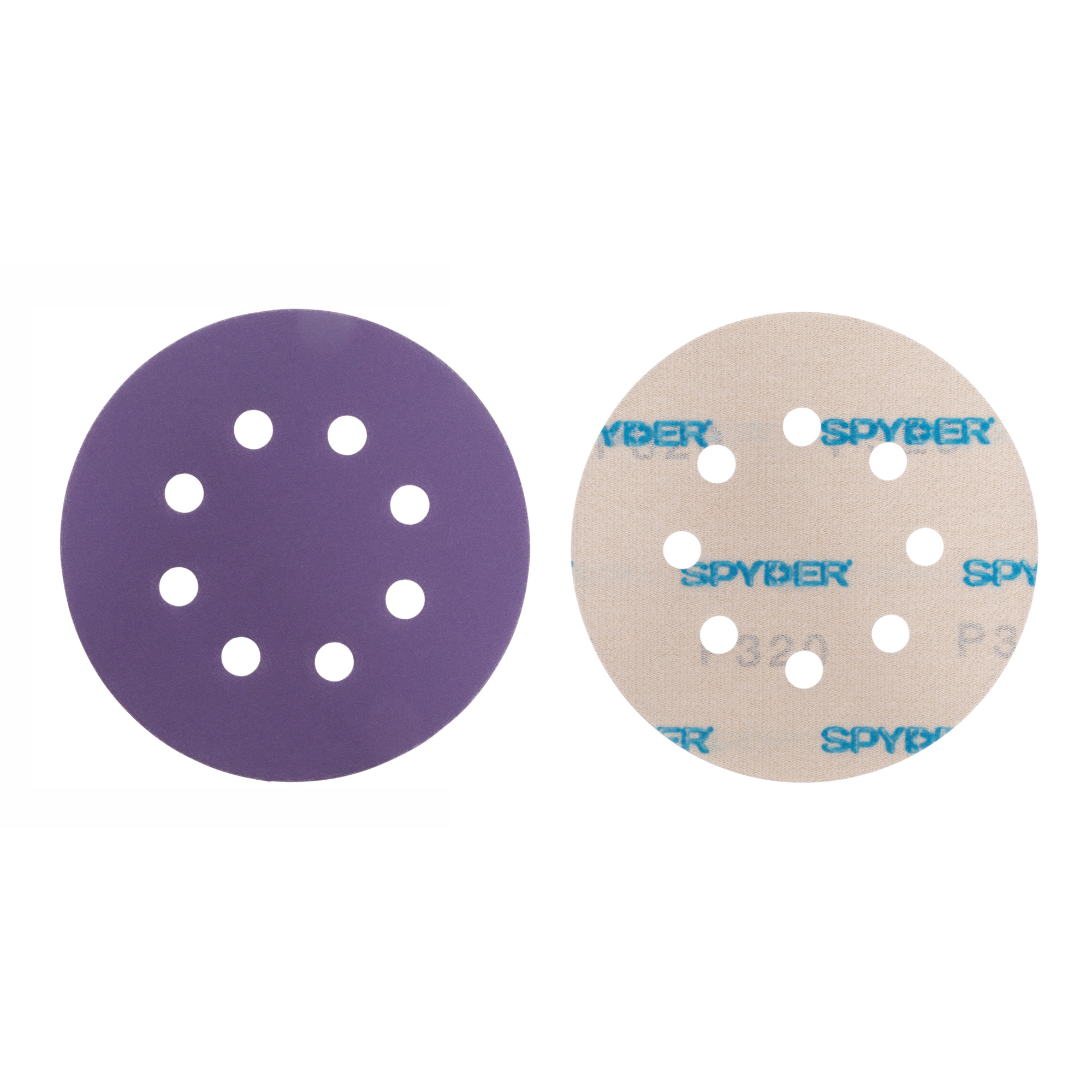 Spyder 5-inch x 8-Hole 320 Grit Ceramic with Stearate Sanding