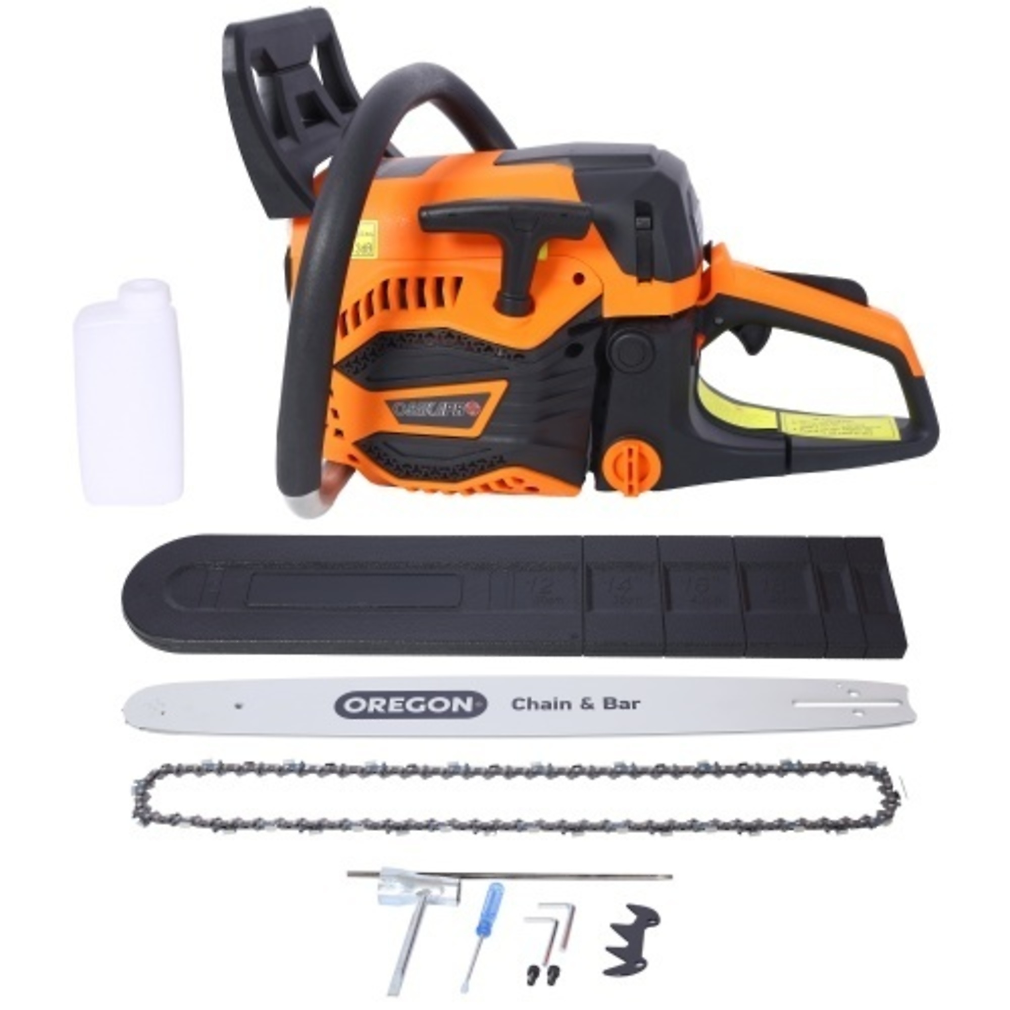 Osakapro Gas Chainsaw — 62cc, 20in. Oregon Bar & Chain, EPA compliant, 2-Cycle, Anti-Vibration, Model# BAC-W465P209766