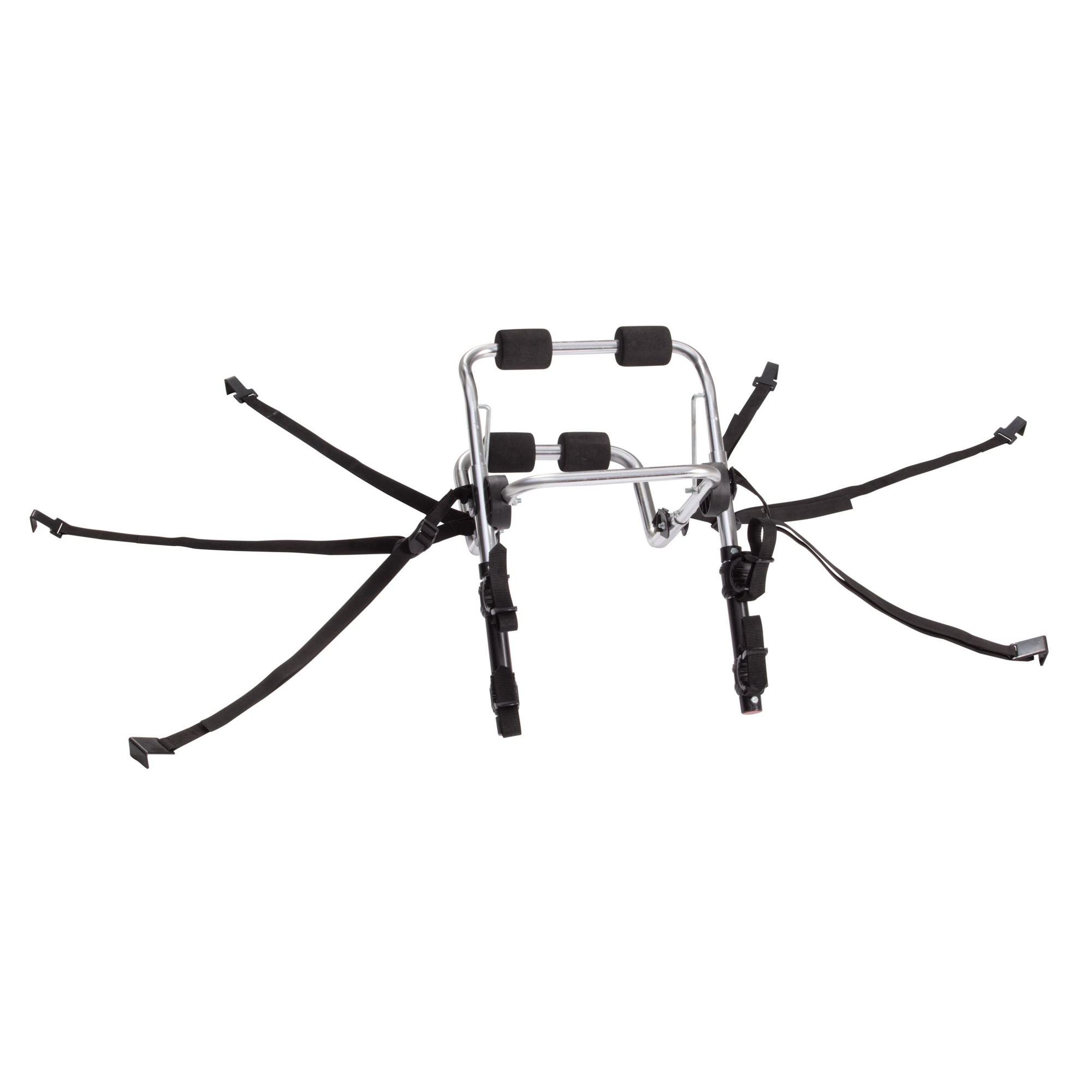 Uriah Products Trunk-Mounted Aluminum 2-Bike Carrier — Lightweight, 70-Lb. Capacity, Foam Pads, 6 Securing Straps, Model# URCM10104052