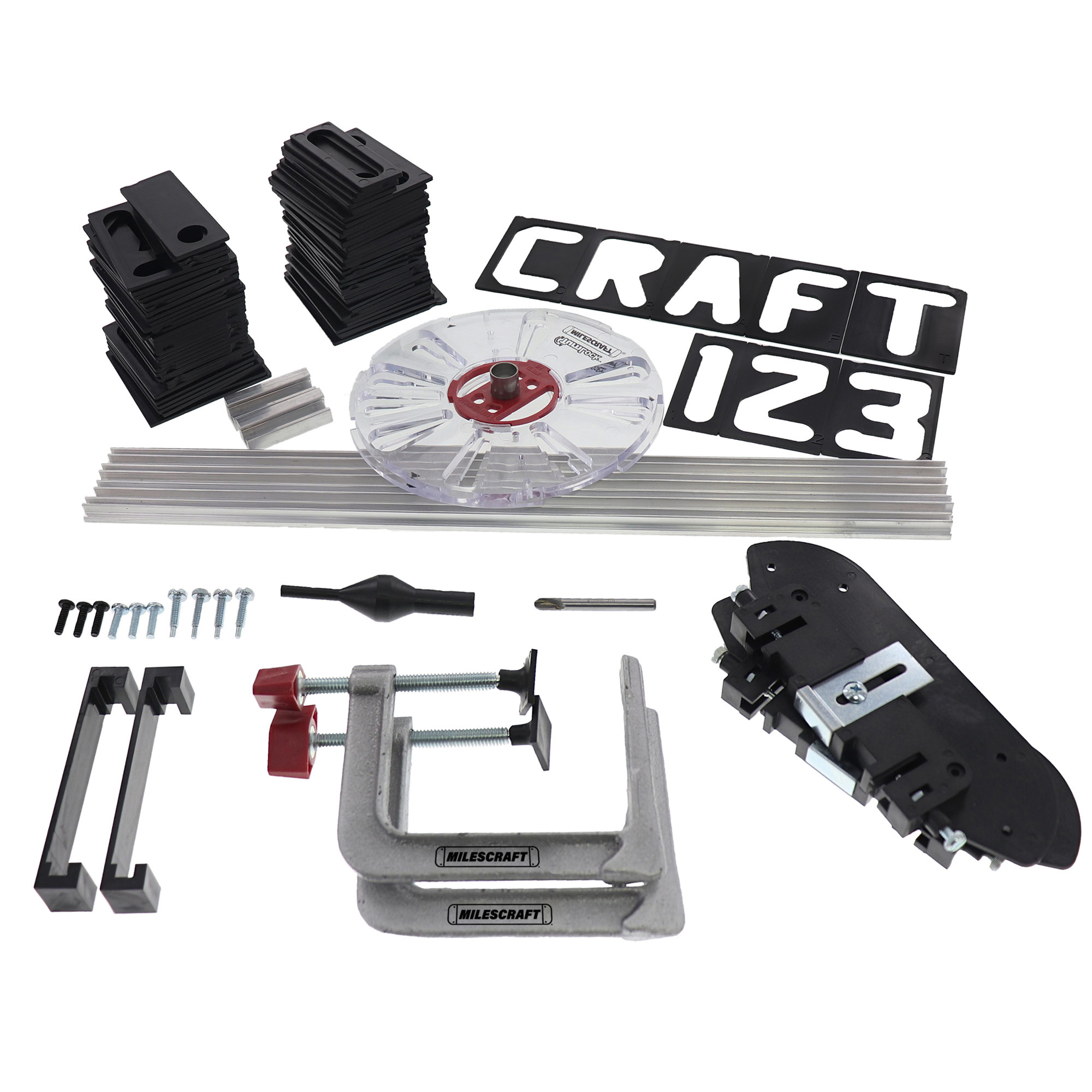 Milescraft Signcrafter Template Kit — 2.5in. Horizontal Characters, 36in. Adjustable Clamping System, Model# 12060003