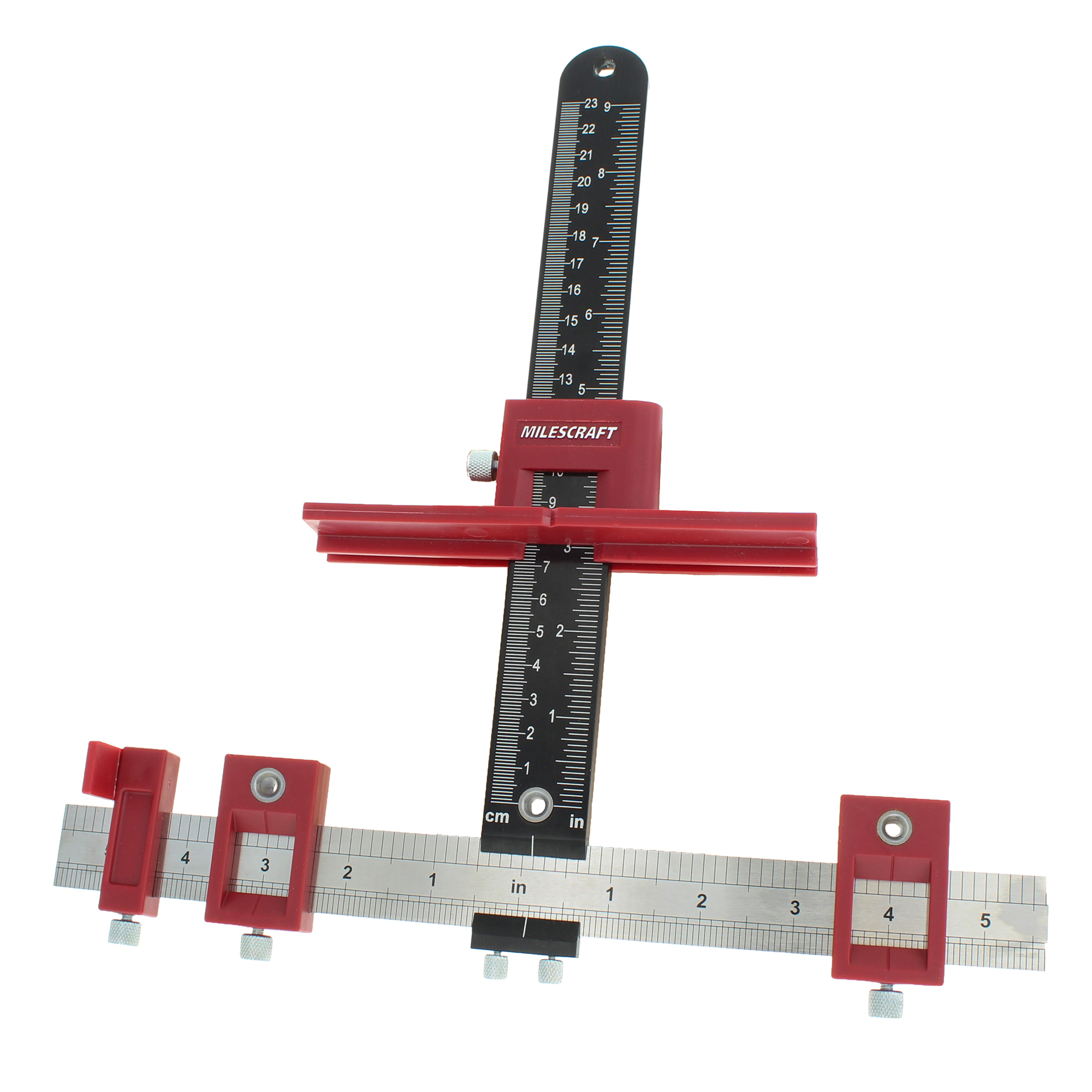Milescraft HardwareJig Cabinet Hardware Jig — Metal Ruler, Steel Bushings, Model# 13400003