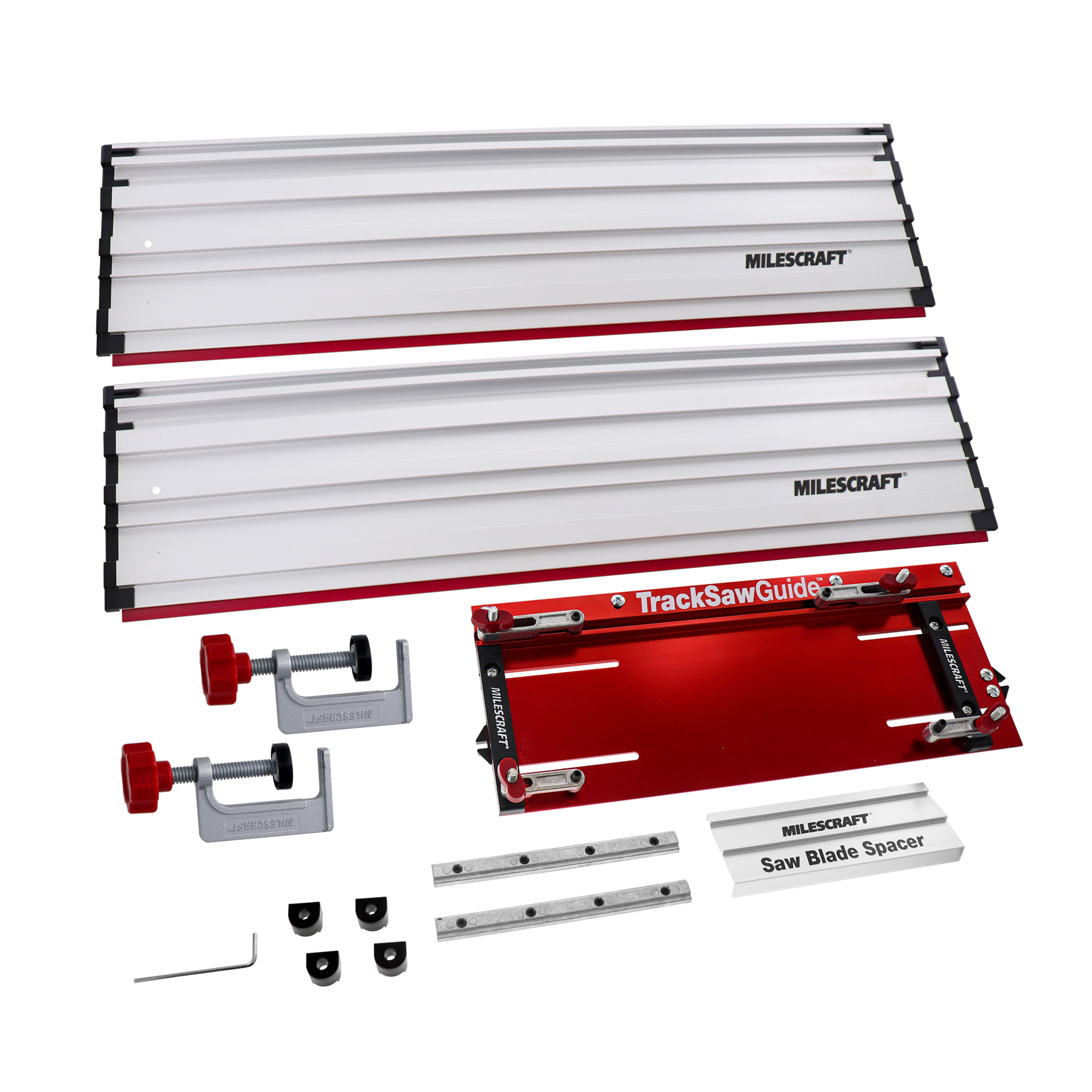 Milescraft Track Saw Guide — Universal Compatibility, 50in. Cutting Range, Aluminum, Model# 14092003