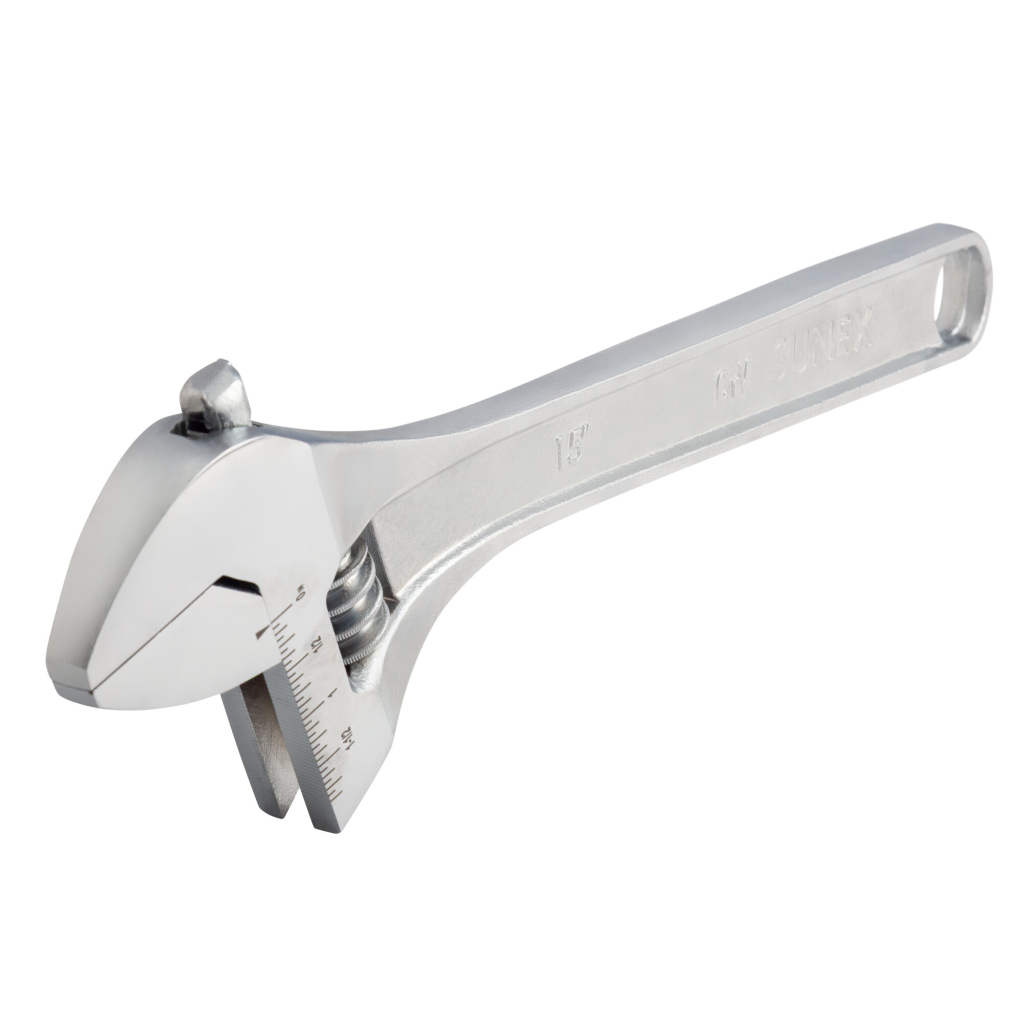 Sunex Tools Adjustable Wrench — 15in., 2in. Jaw Capacity, Chrome Vanadium Steel, Model# SXAW15C