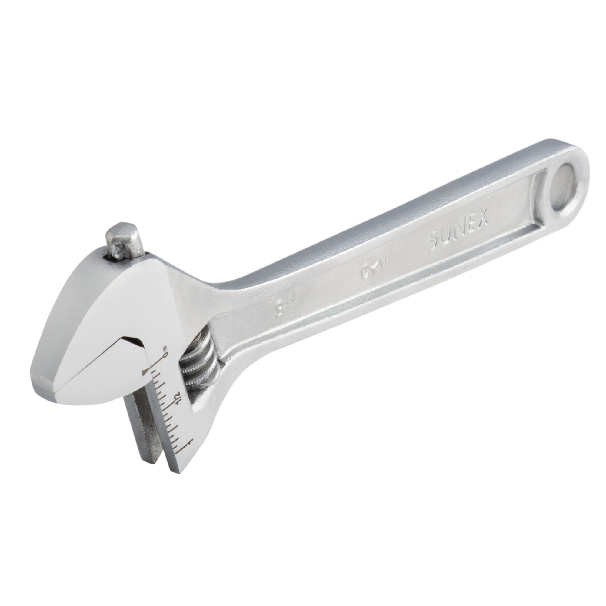 Sunex Tools Adjustable Wrench — 8in., 1in. Jaw Capacity, Chrome Vanadium Steel, Model# SXAW8C