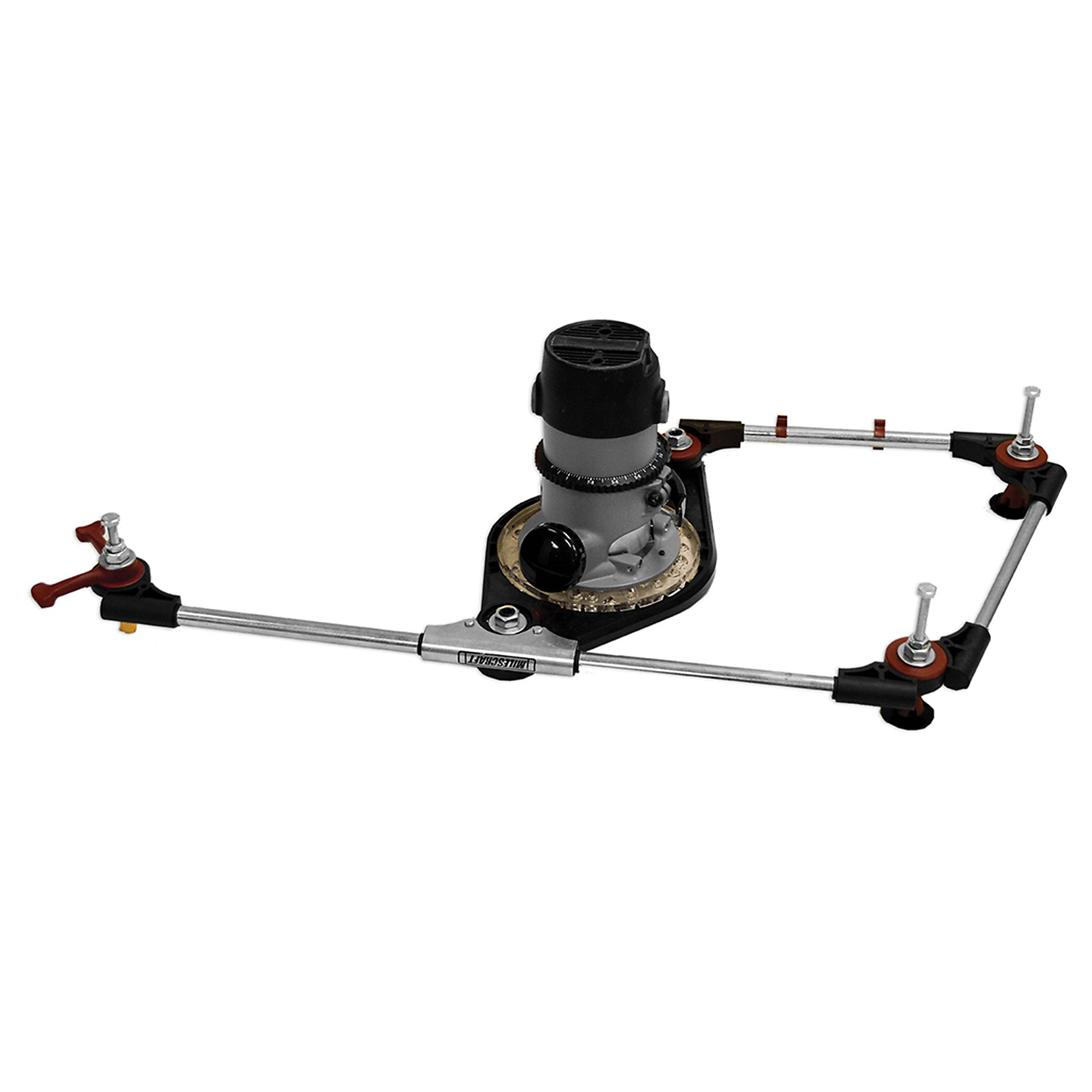 Milescraft Pantograph PRO Tracing Routing System — Includes 3 Router Bits, 3 Stylus Tips, 2 Stencil Fonts, Model# 12210003