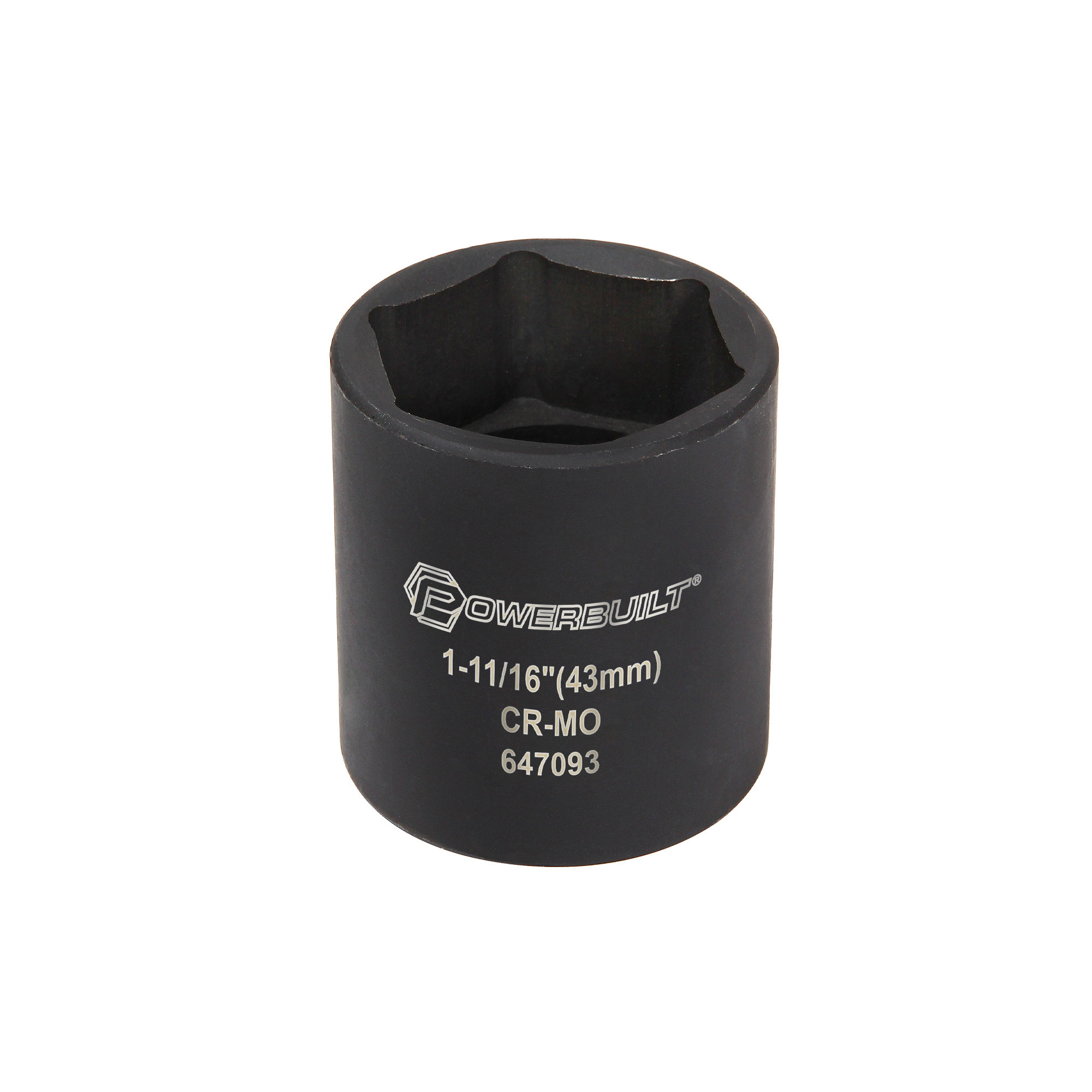 Powerbuilt, 1/2 Inch Drive 1-11/16 Inch Dodge Spindle Nut Socket, Model # 647093