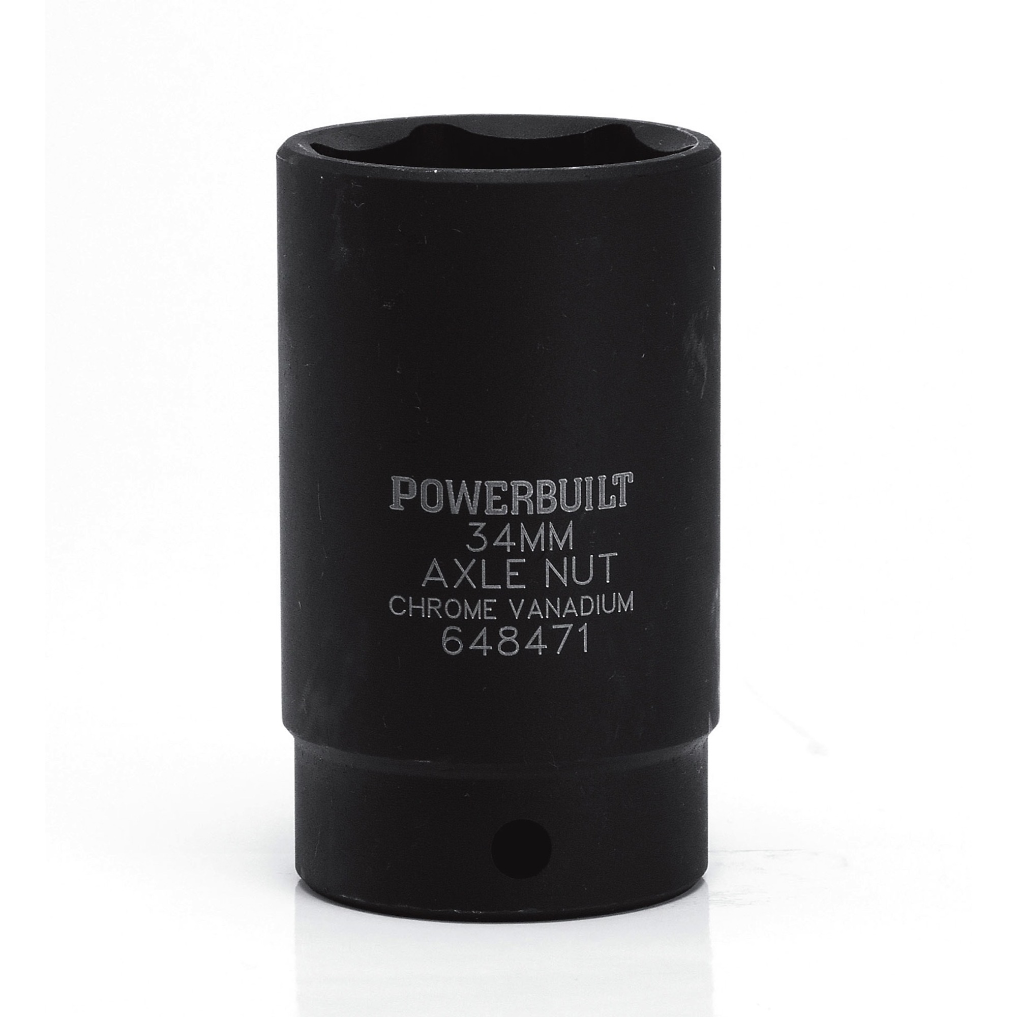 Powerbuilt, 1/2 Inch Drive 34 MM Axle Nut Socket, Model # 648471