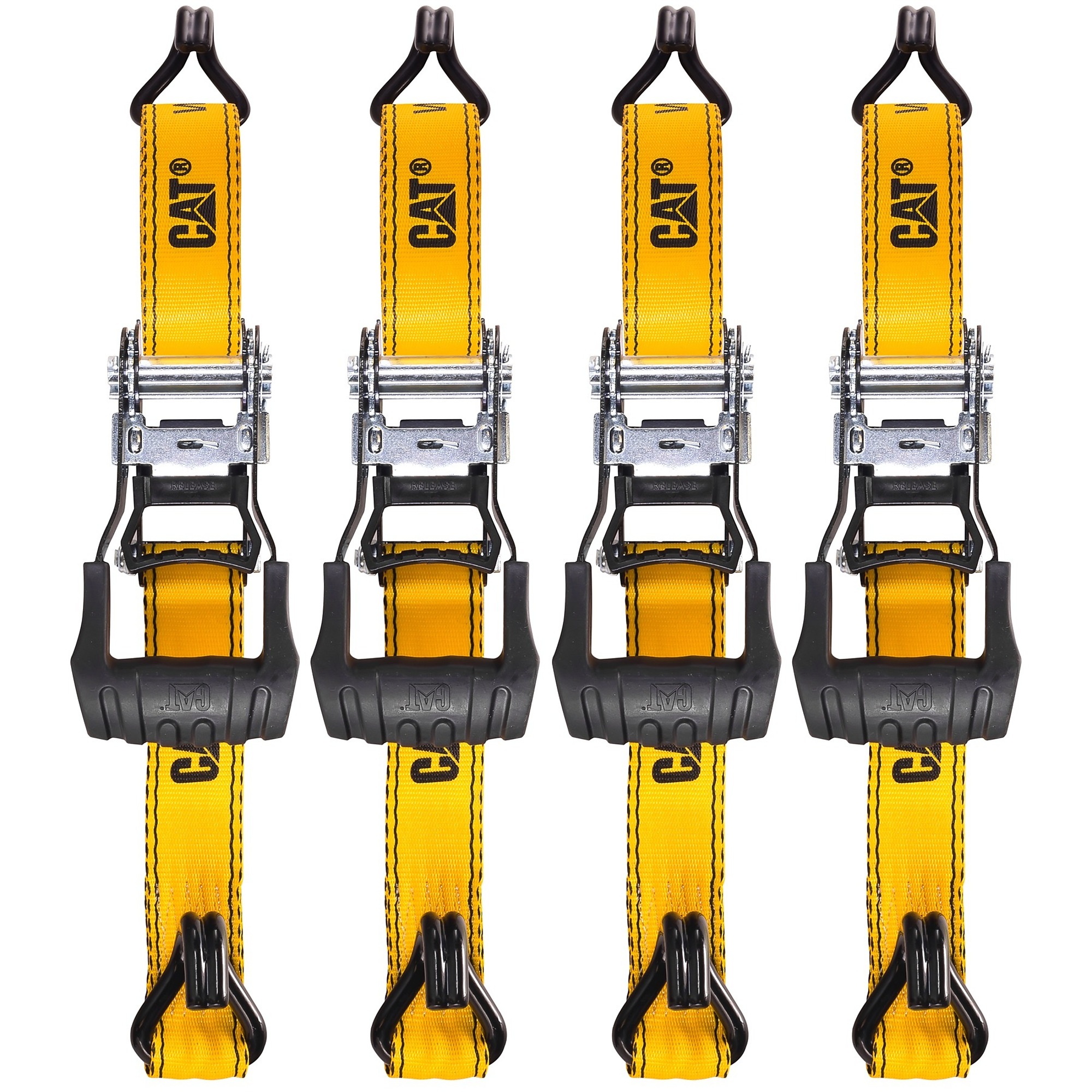 CAT, 4 Piece 1-1/2 Inch x 16 Feet Ratchet Tie Down Set (1000/3000), Model # 980076E