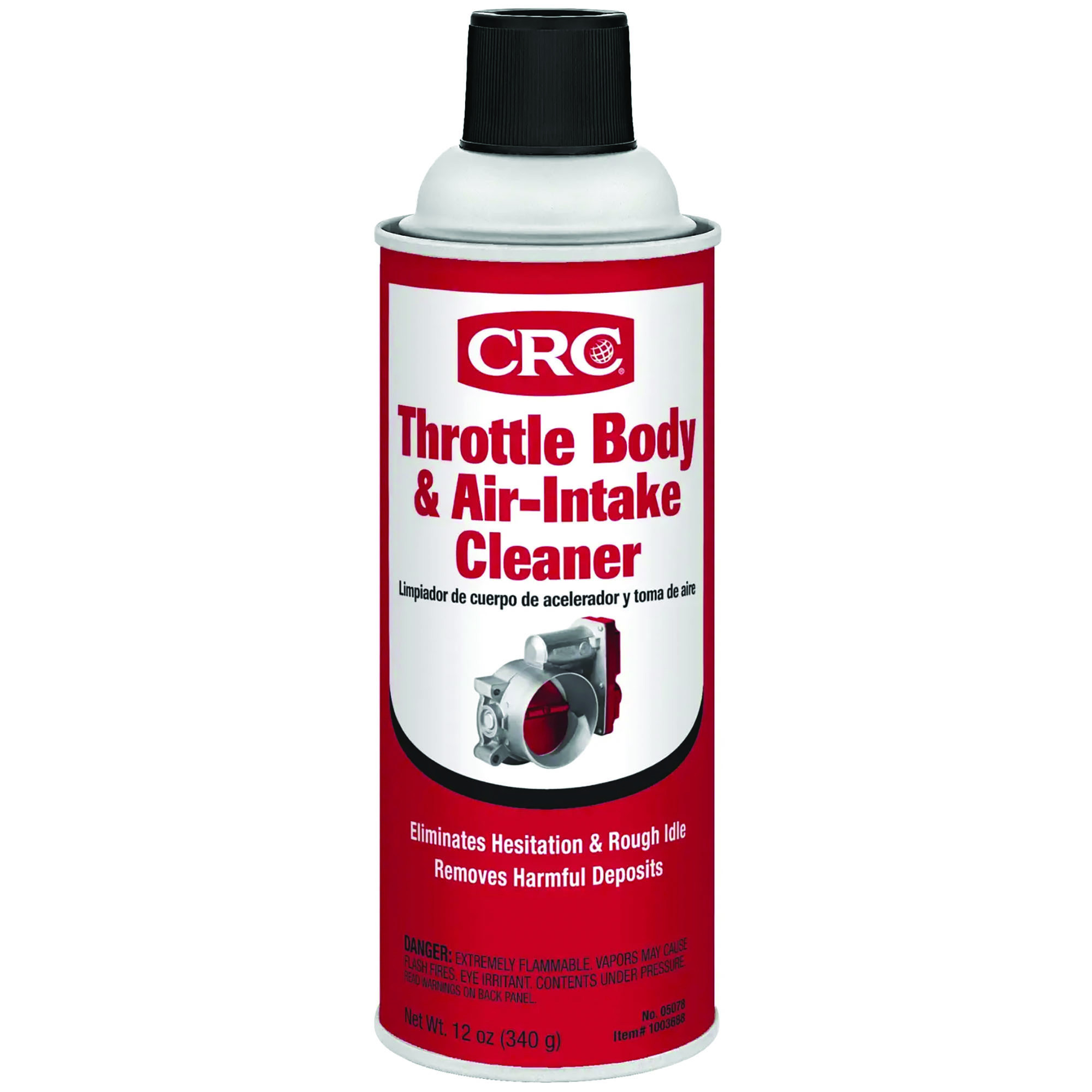 CRC Throttle Body and Air-Intake Cleaner — 12 Oz., Low VOC, Carbon and Varnish Removal, Model# CRC05078