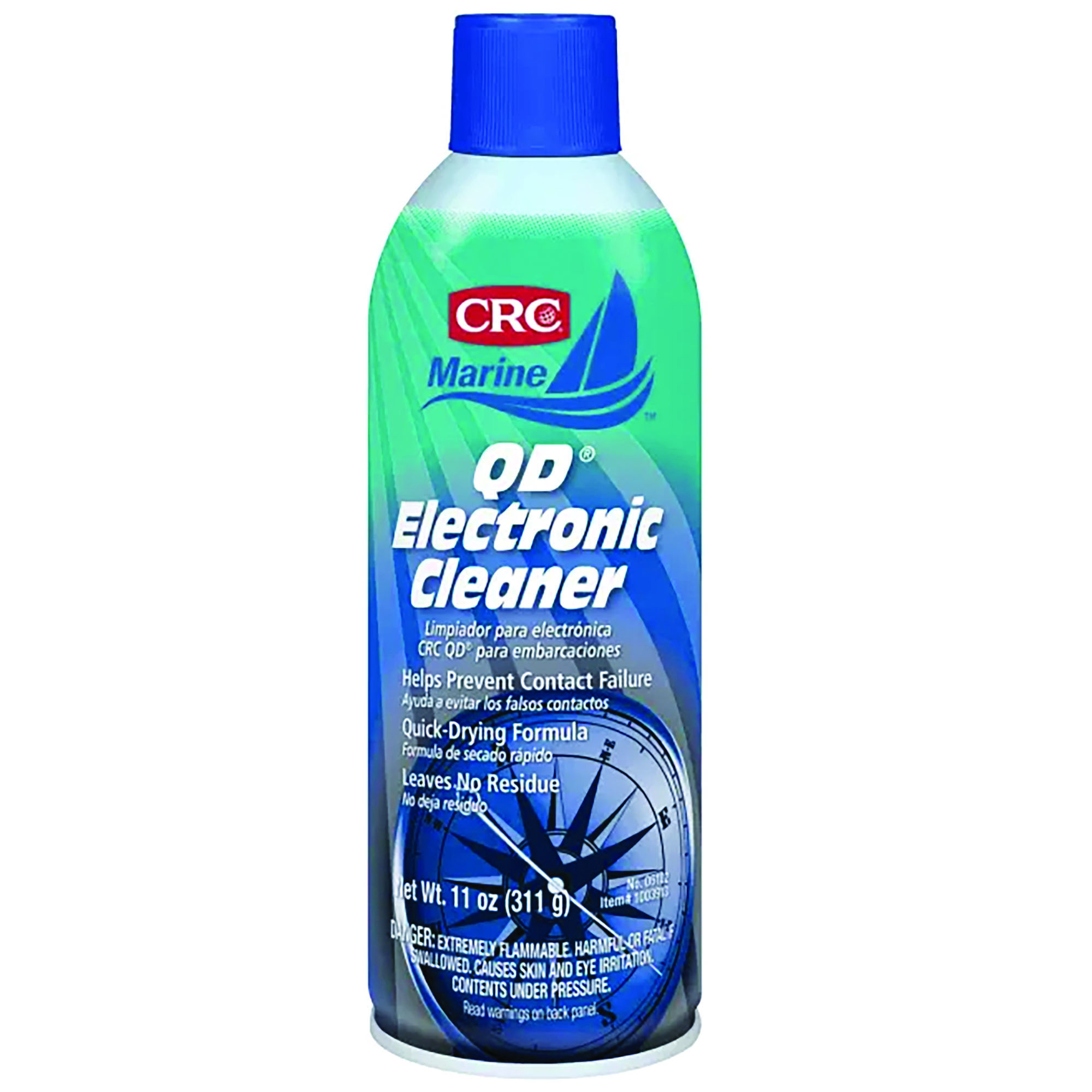 CRC Marine Quick Dry Electronic Cleaner — 11 Oz., Fast-Evaporating, Residue-Free, Model# CRC06102