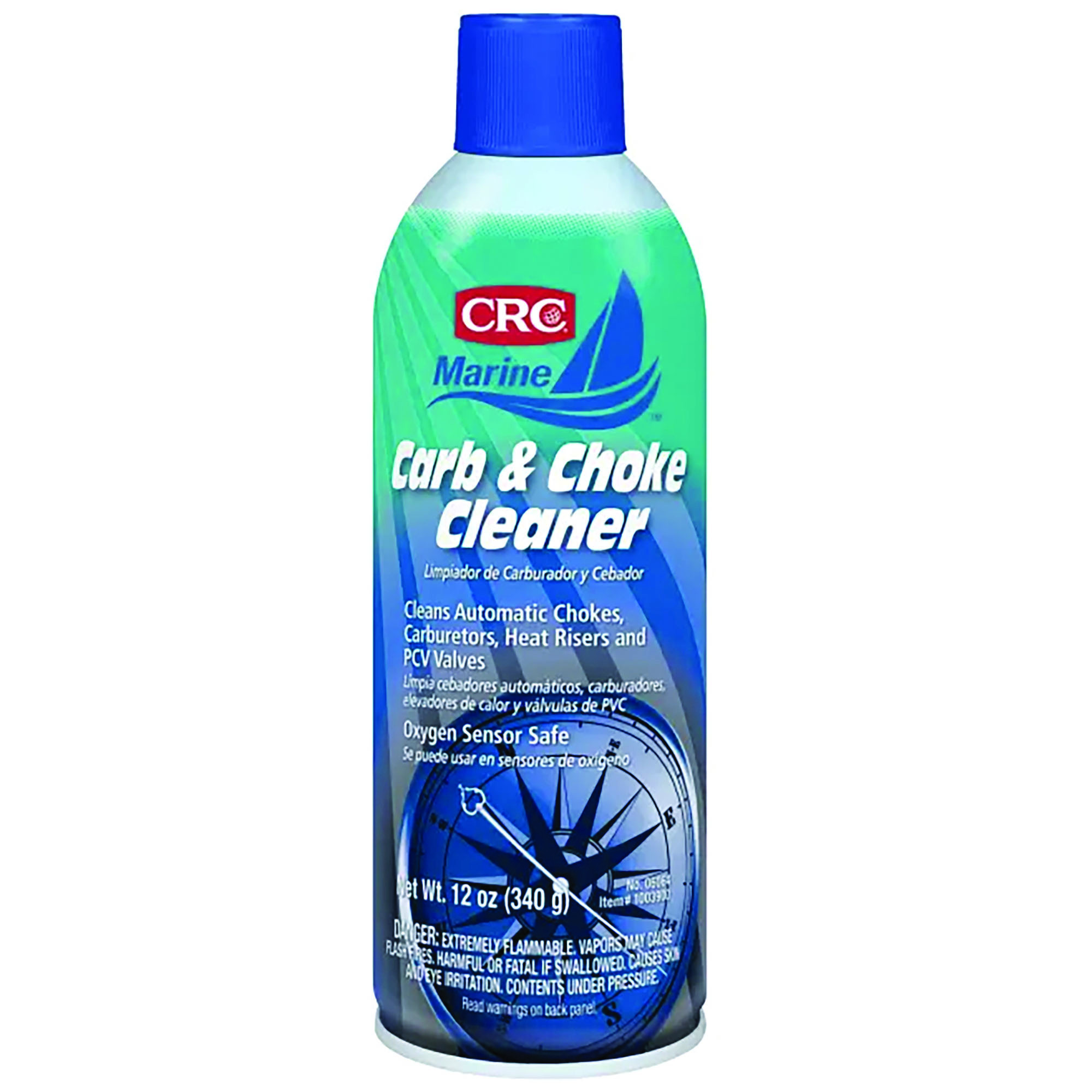 CRC Marine Carb & Choke Cleaner — 12 Oz., Low VOC Formula, Model# CRC06064