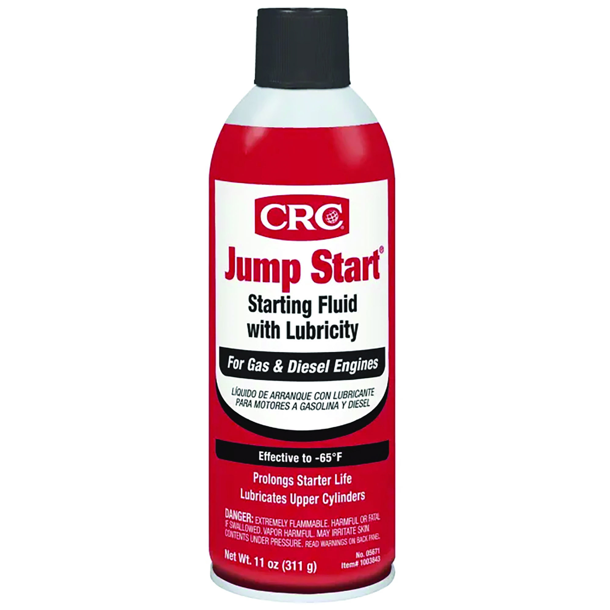 CRC Jump Start Starting Fluid with Lubricity — 11 Oz. Aerosol Can, Model# CRC05671