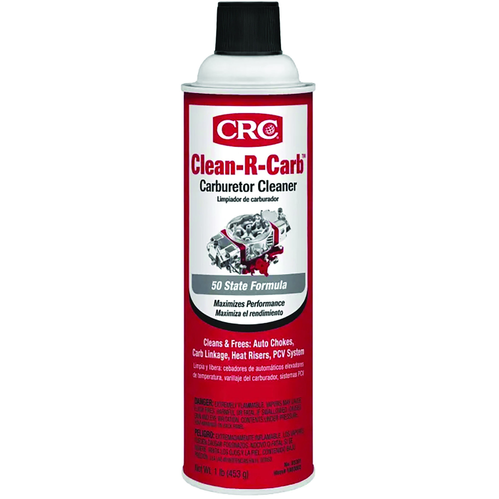 CRC Clean-R-Carb Carburetor Cleaner — 16 Oz., Low VOC, 50 State Formula, Model# CRC05381
