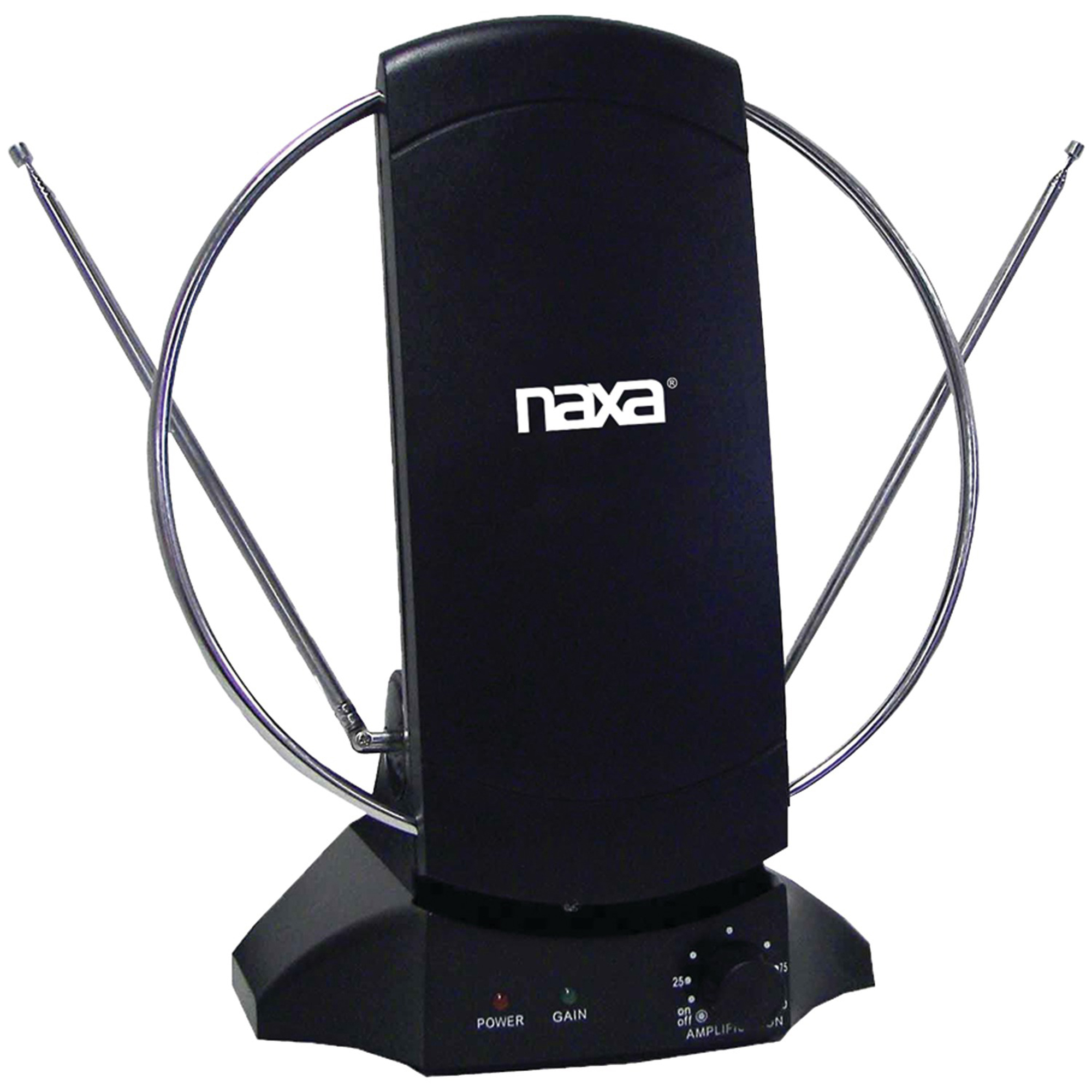 Naxa High-Powered Amplified Indoor Antenna — ATSC/HDTV/FM, Model# NAA-308