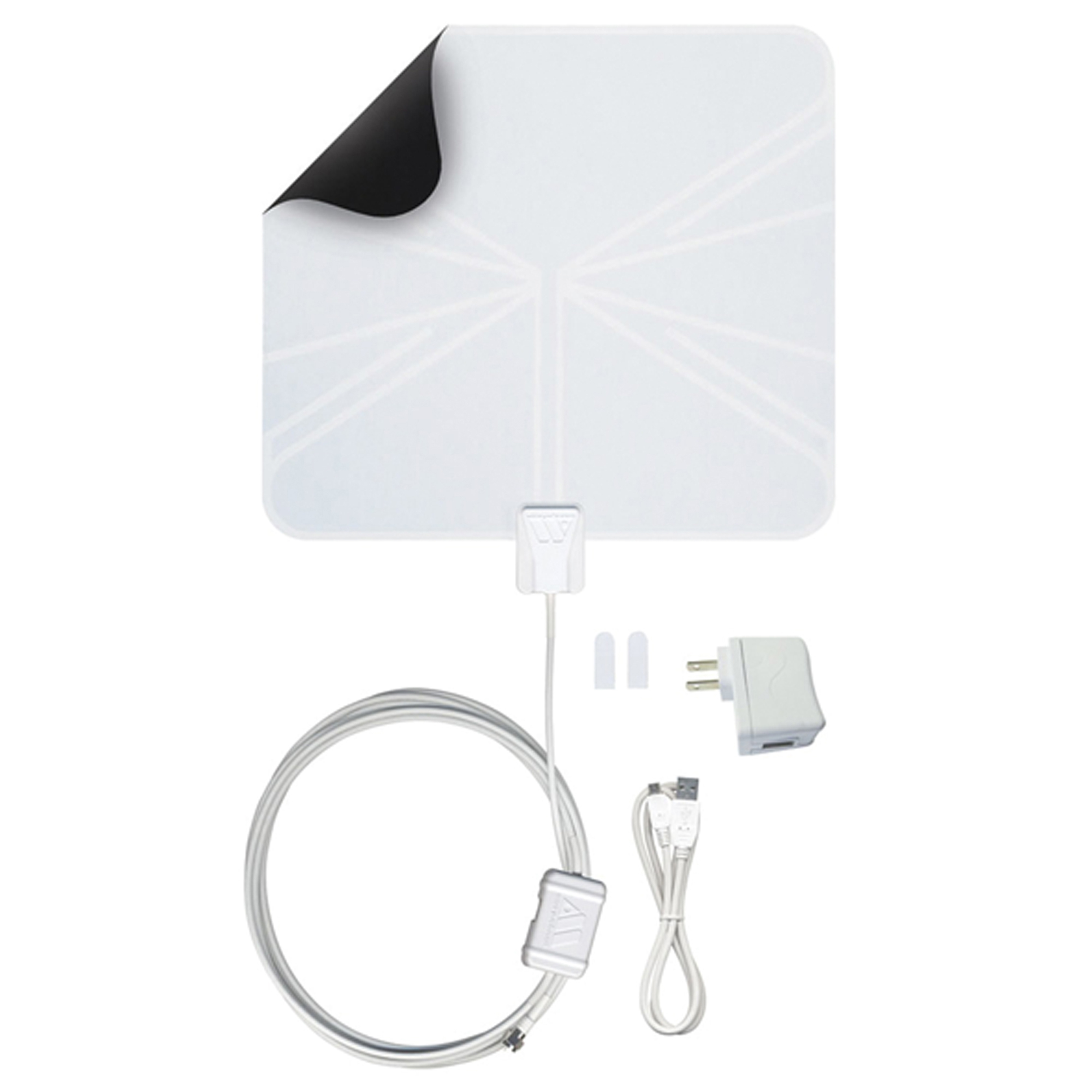 Winegard FlatWave Amplified HDTV Indoor Antenna — Ultra Low-Noise Preamplifier, USB Power Supply, Model# FL5500A