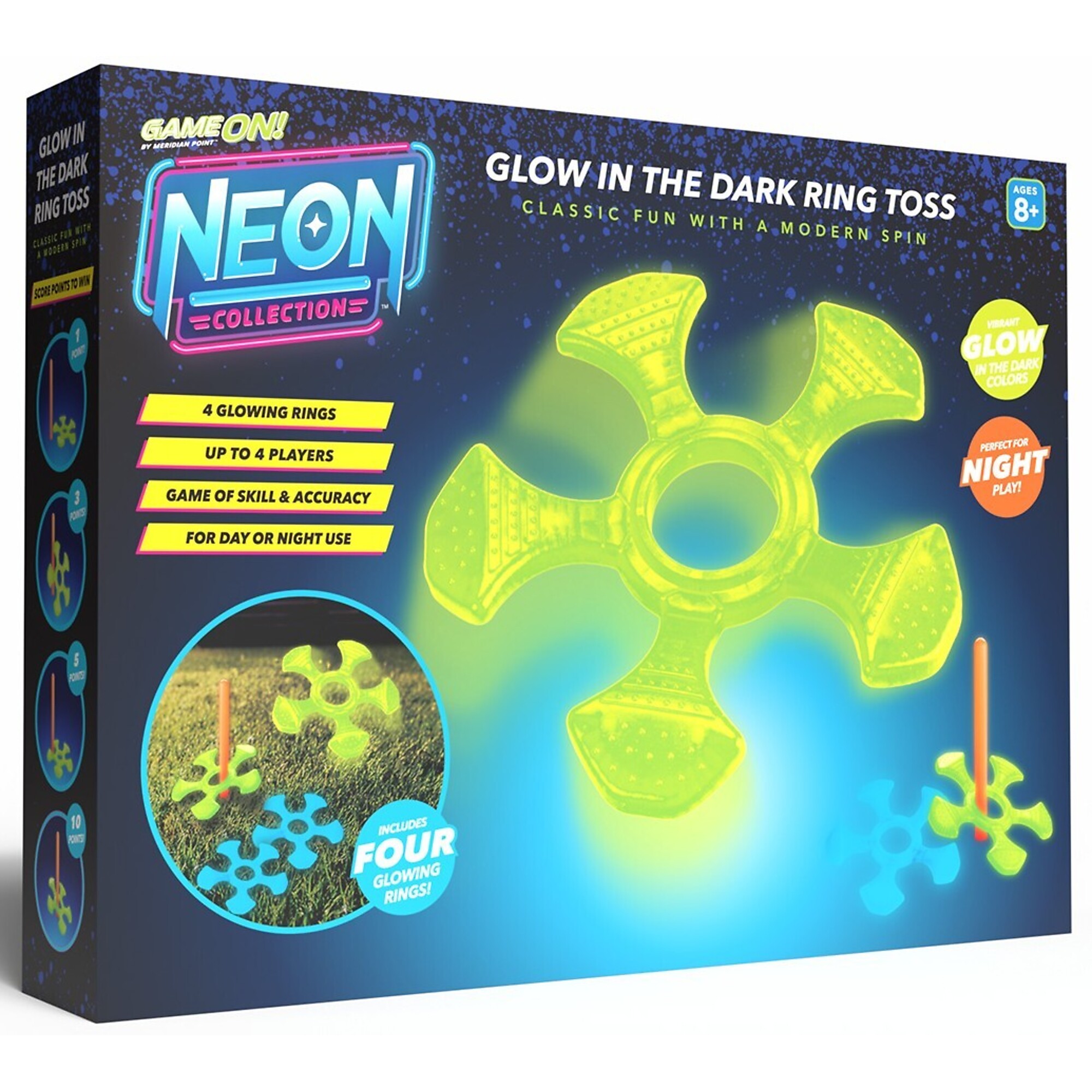 Game On Glow-in-the-Dark Ring Toss, Model# GDRT-6-4820