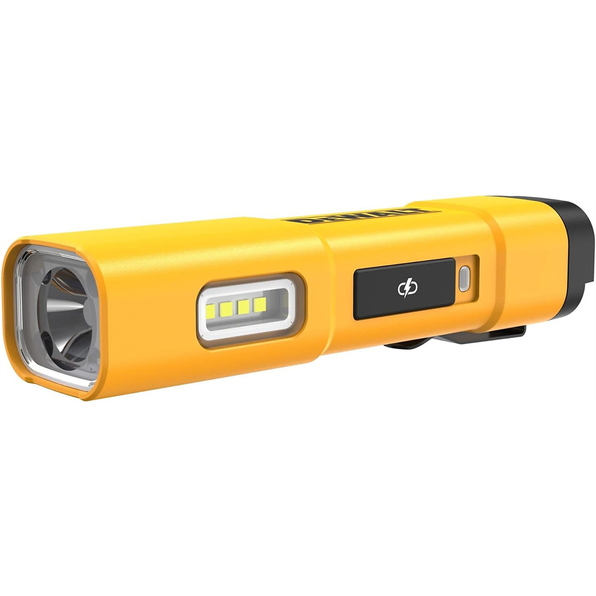 DEWALT USB-C Rechargeable LED Flashlight — 1000 Lumens, IP54 Rated, Belt Clip, Magnetic, Model# DWTDCL183