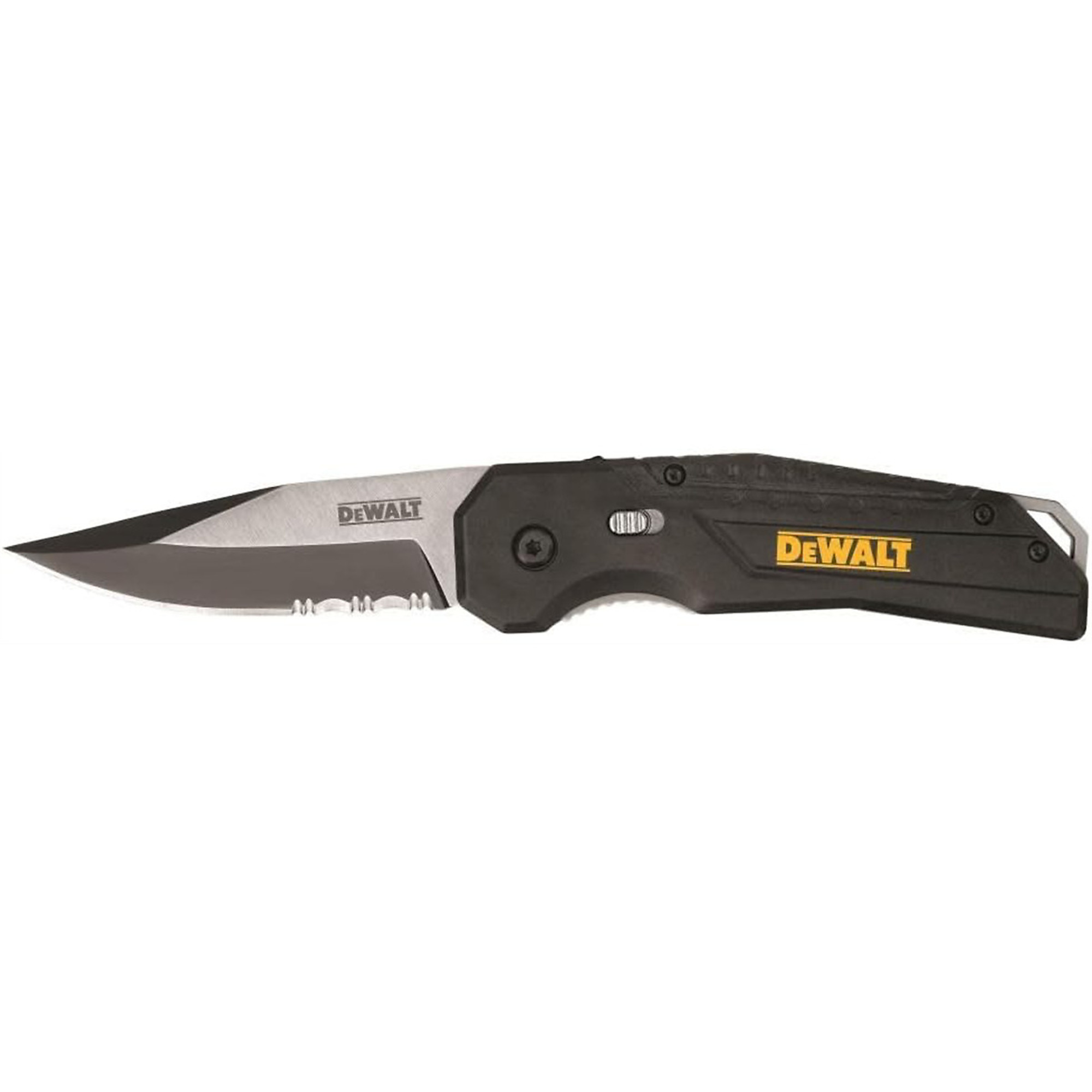 DEWALT Spring-Assisted Opening Pocket Knife — Stainless Steel Blade, Nylon Composite Grip, Model# DWTDWHT10911
