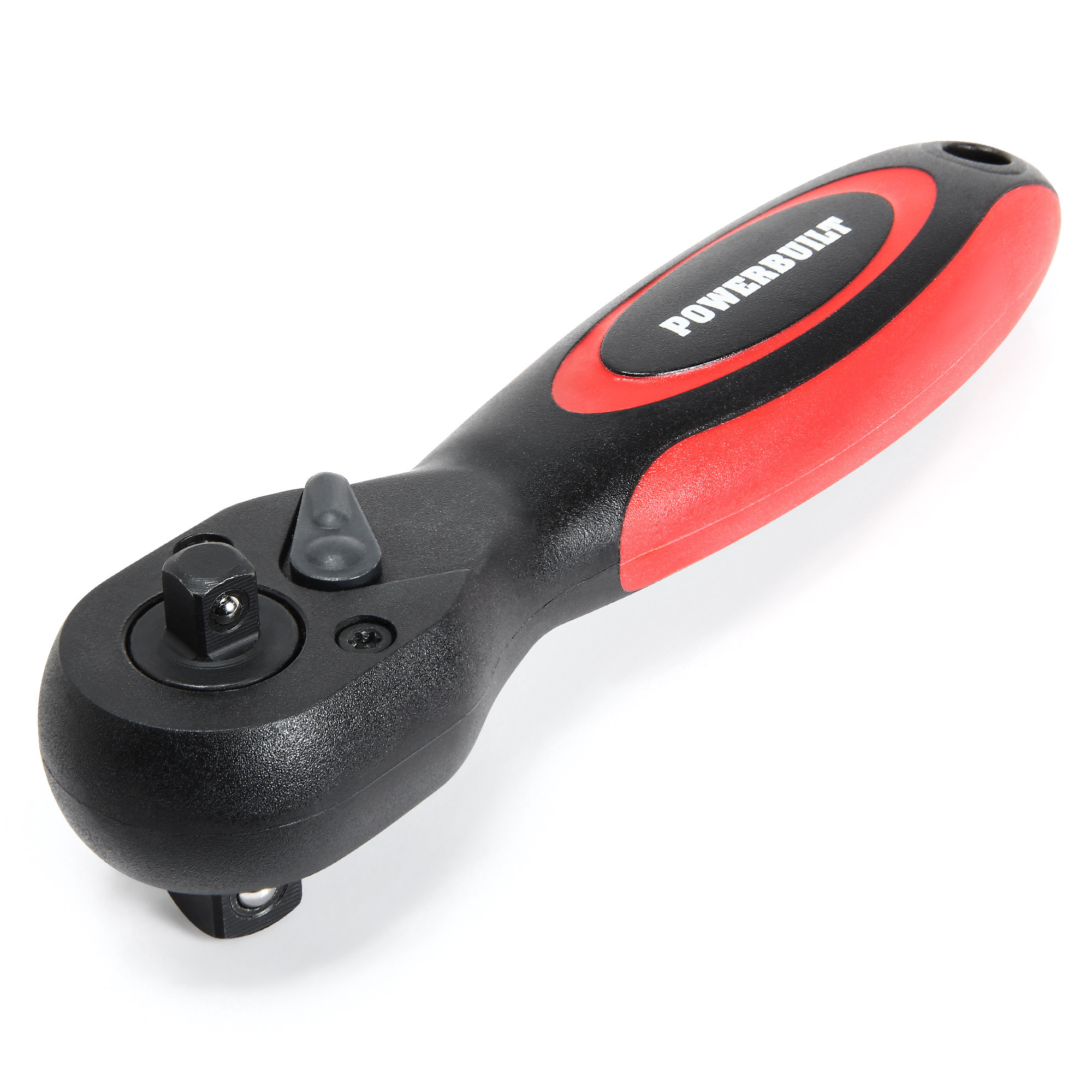 Powerbuilt, 3/8 Inch By 1/2 Inch Drive Composite Stubby Ratchet, Model # 940481