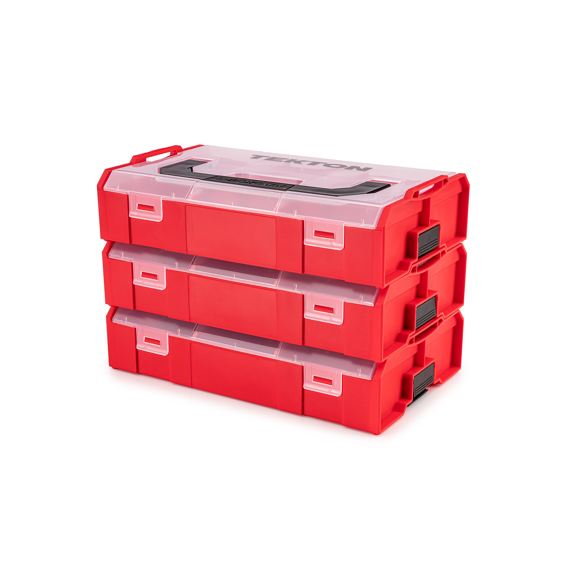 TEKTON Red Mini Stacking Tool Box with Dividers (3-Piece) | OLM97001