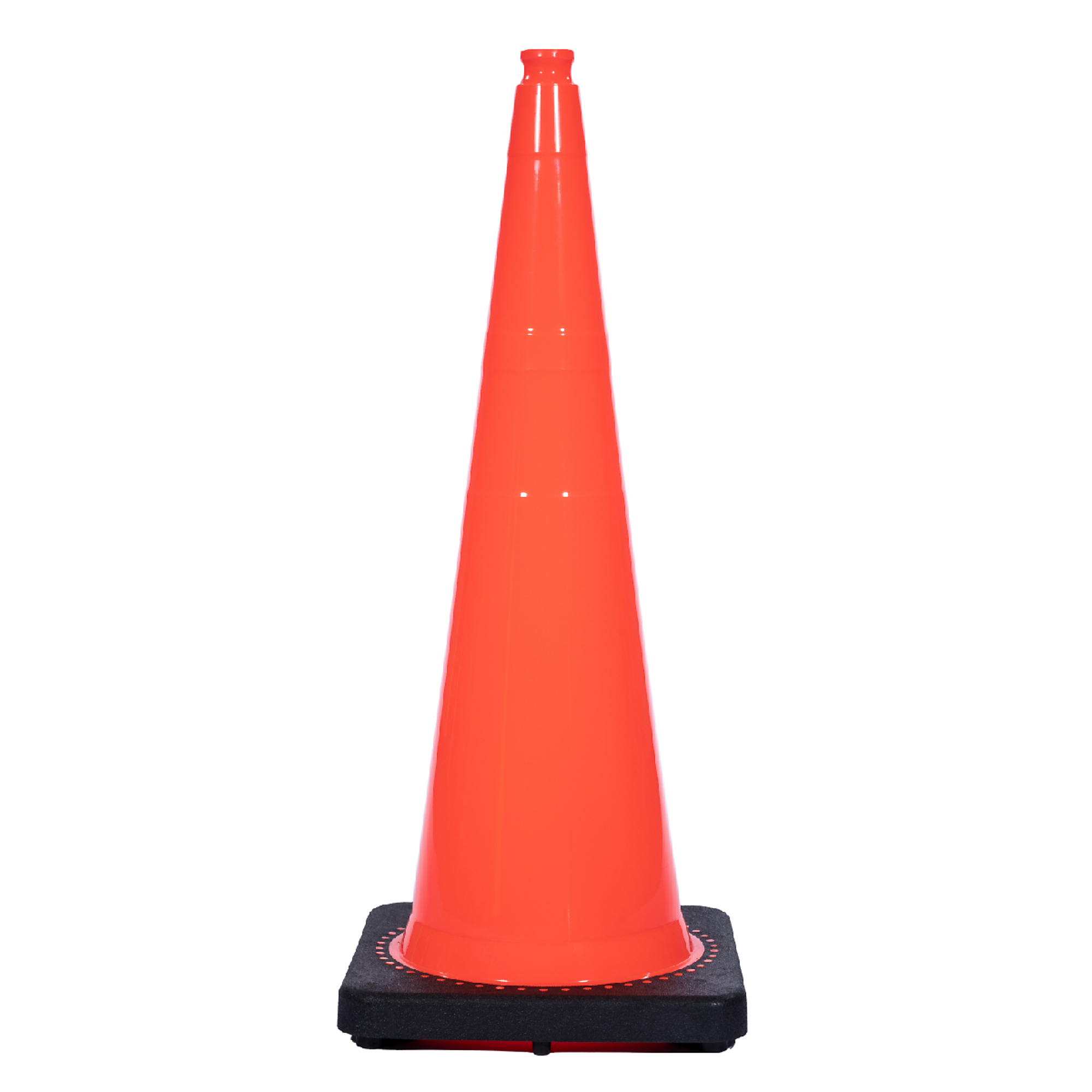 JBC REVOLUTION SERIES 36" Wide Body 12 lb.  Orange Traffic Cone With Black Base, Plain No Reflective, Model # RS90055CT