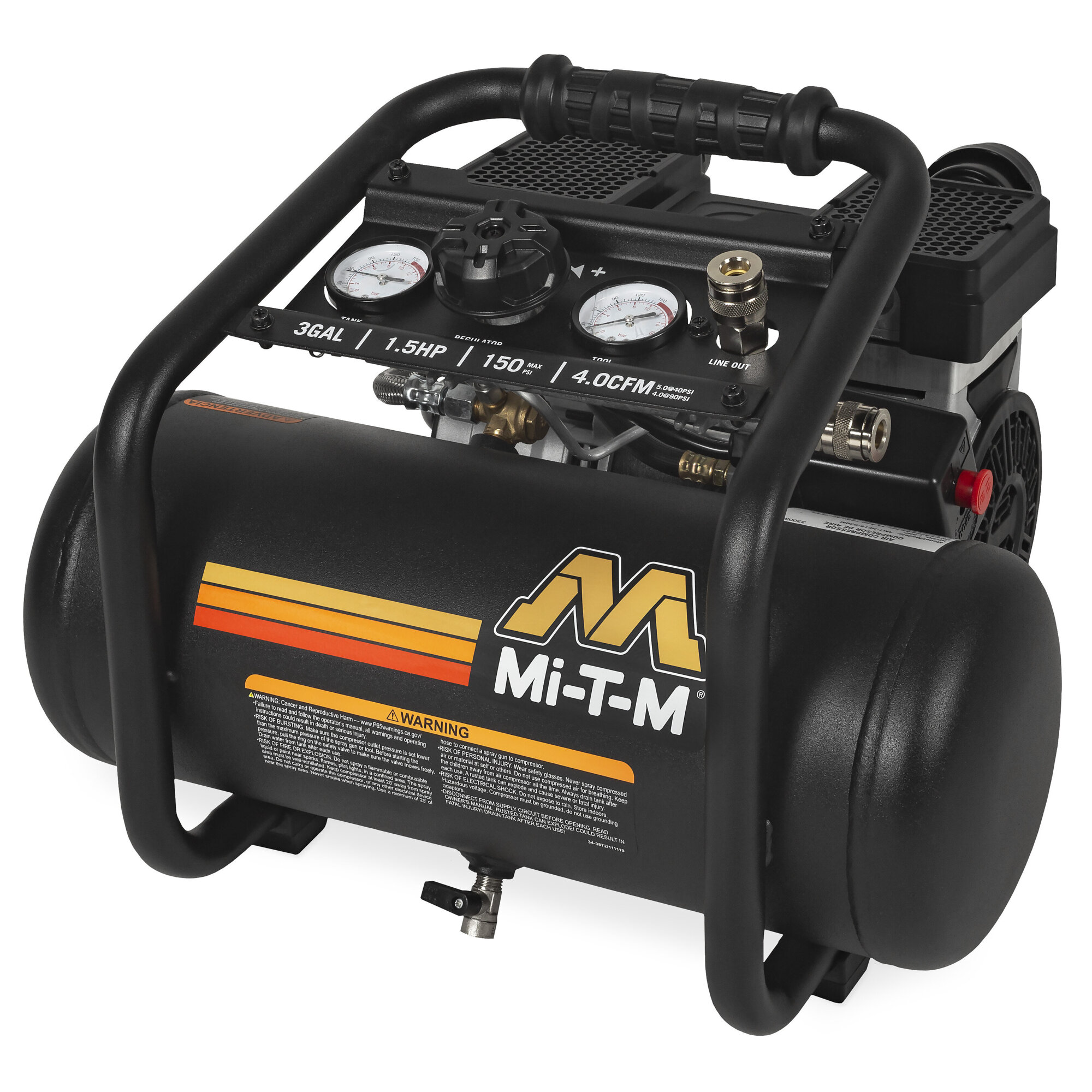 Mi-T-M Work Pro Series Electric Direct Drive Air Compressor — Lightweight, Portable, Model# AM1-HE15-03QM