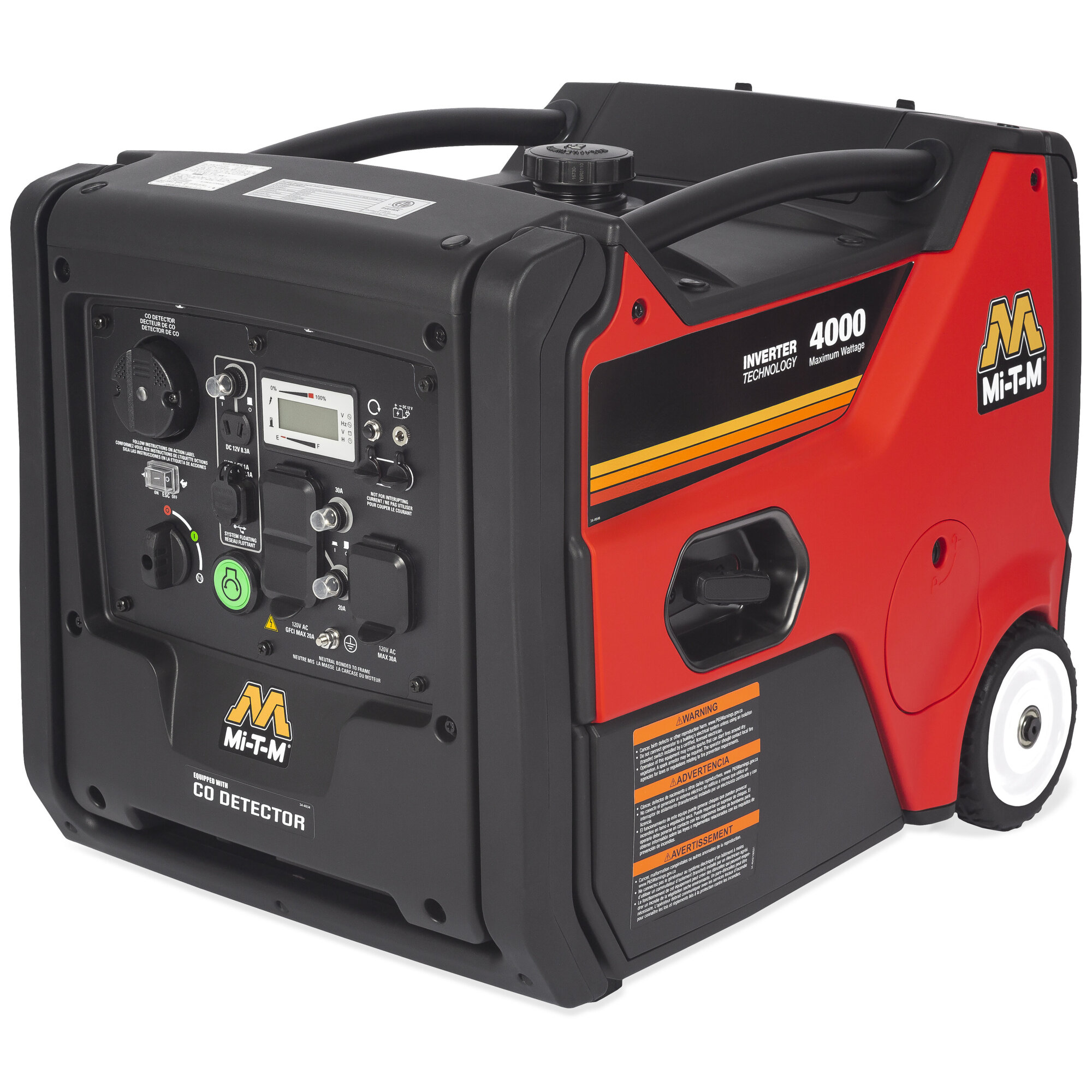 Mi-T-M Inverter Generator — Gasoline, Carbon Monoxide Detection, Model# GEN-4000-IMM1E