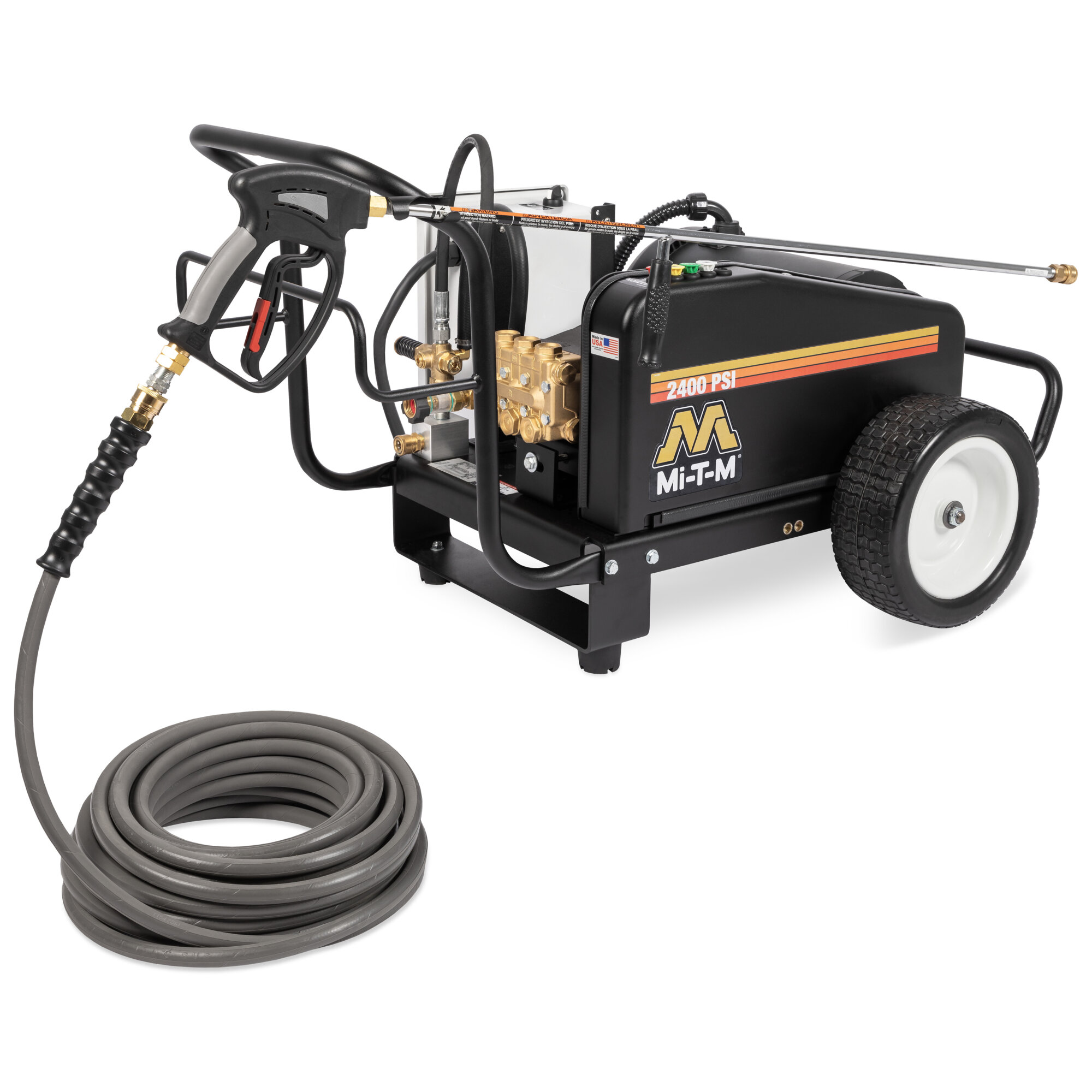 Mi-T-M CW Series Electric Belt Drive Cold Water Pressure Washer — 2,400 PSI, 4.6 GPM, Industrial, Model# CW-2405-5ME1