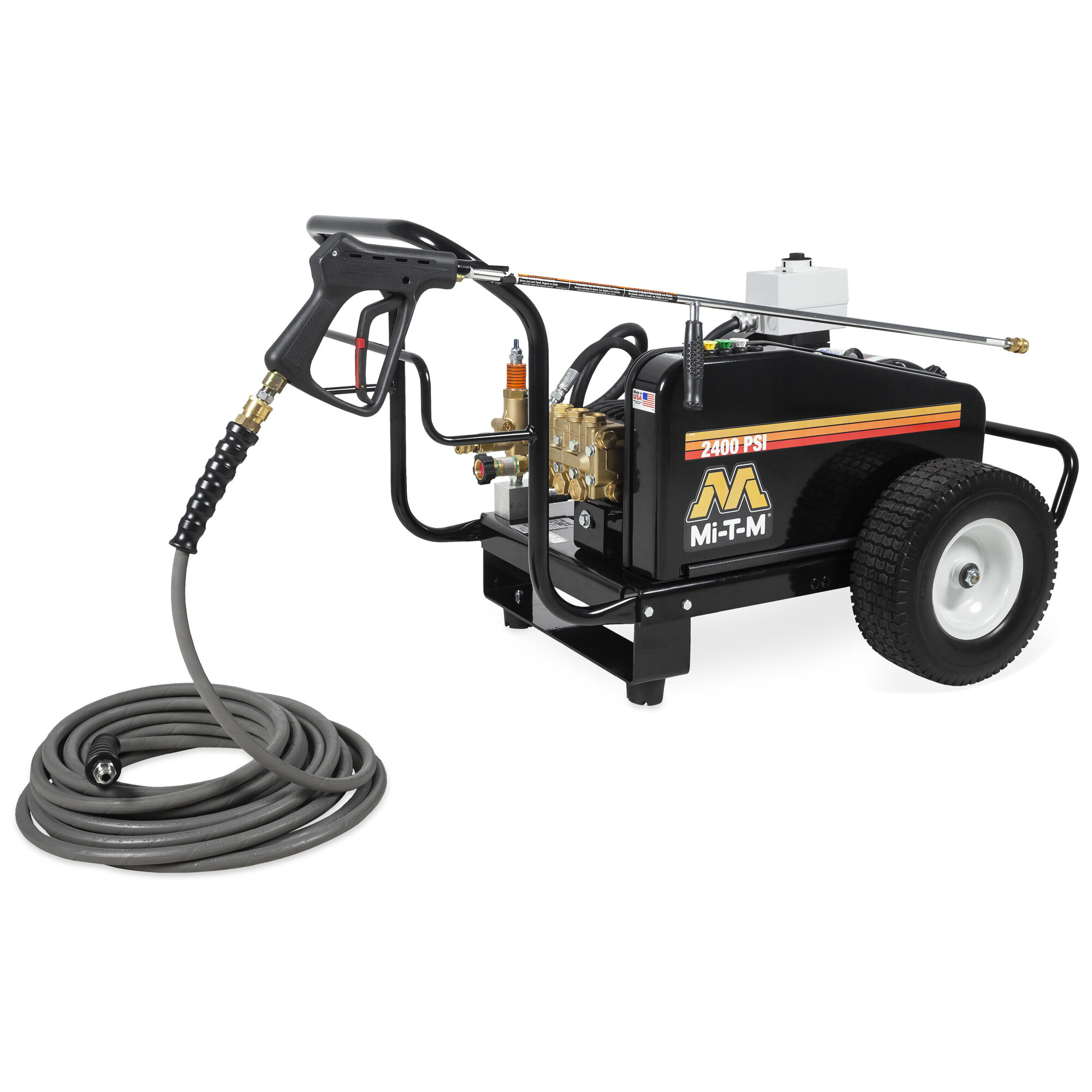 Mi-T-M CW Series Electric Belt Drive Cold Water Pressure Washer — 2400 PSI, 4.6 GPM, Industrial, Model# CW-2405-4ME3