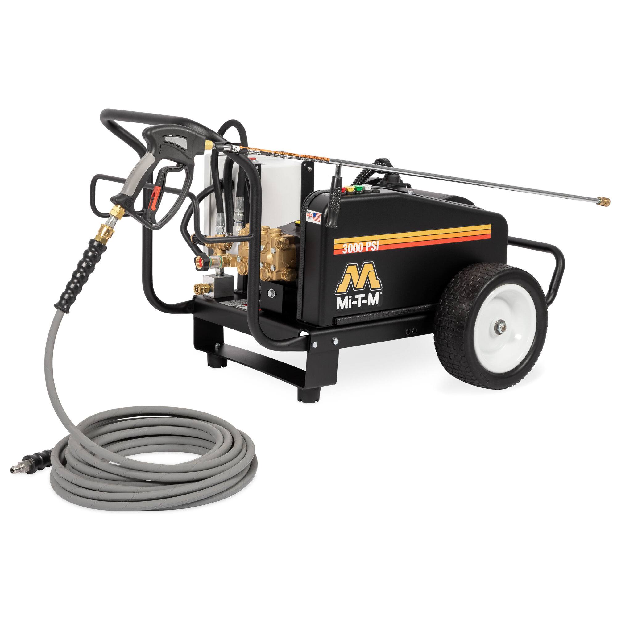 Mi-T-M CW Series Electric Belt Drive Cold Water Pressure Washer — 3,000 PSI, 4.8 GPM, Industrial, Model# CW-3005-0ME3