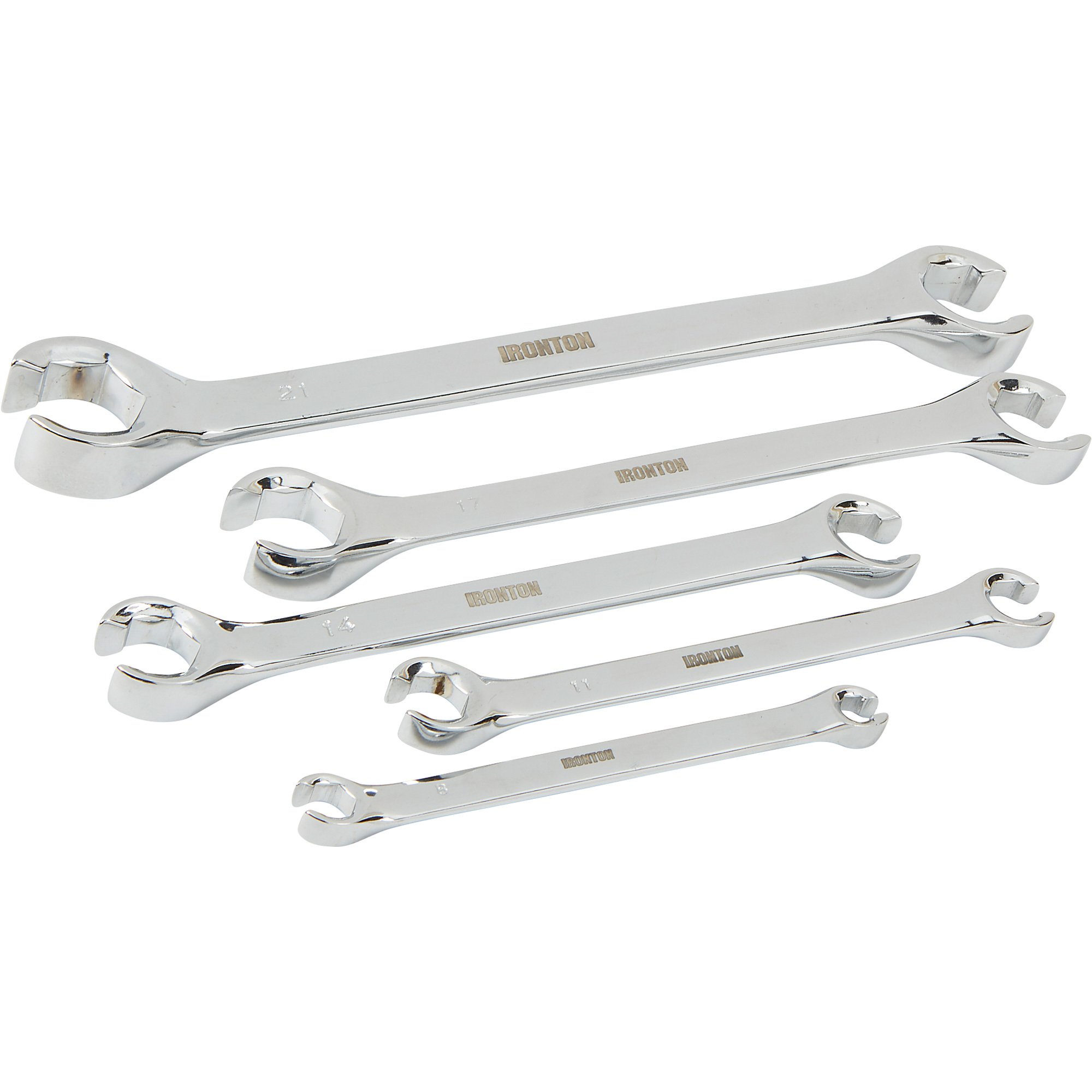 Ironton Metric Flare Nut Wrench Set — 5-Pc.
