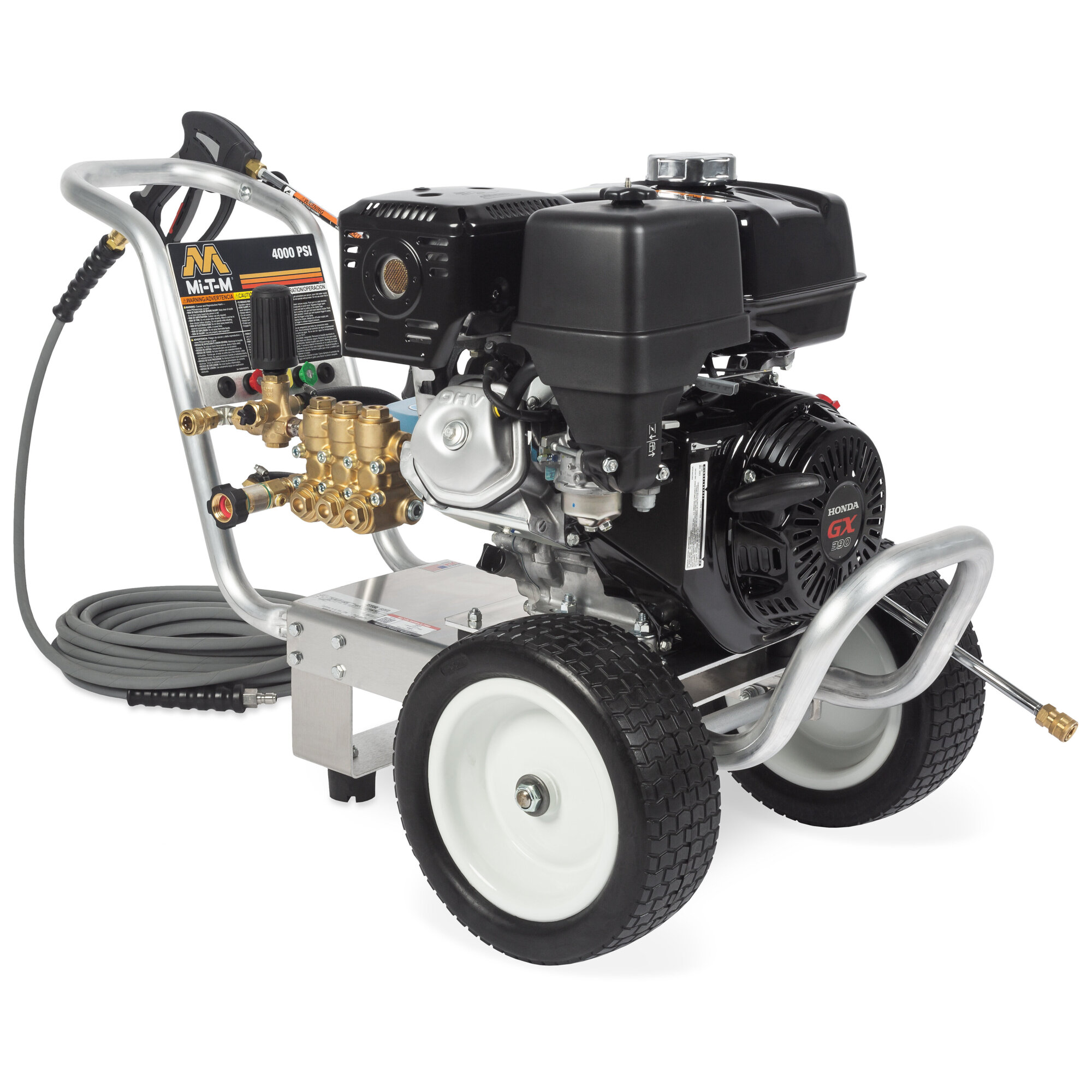 Mi-T-M CA Aluminum Series Gasoline Direct Drive Cold Water Industrial Pressure Washer — 4000 PSI, 4 GPM, Model# CA-4004-1MCH