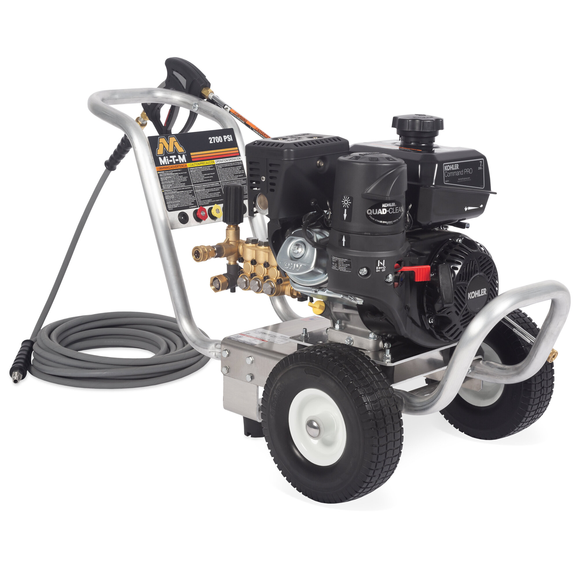Mi-T-M CA Aluminum Series Gasoline Direct Drive Cold Water Industrial Pressure Washer — 2.4 GPM, 2,700 PSI, Model# CA-2703-1MMK