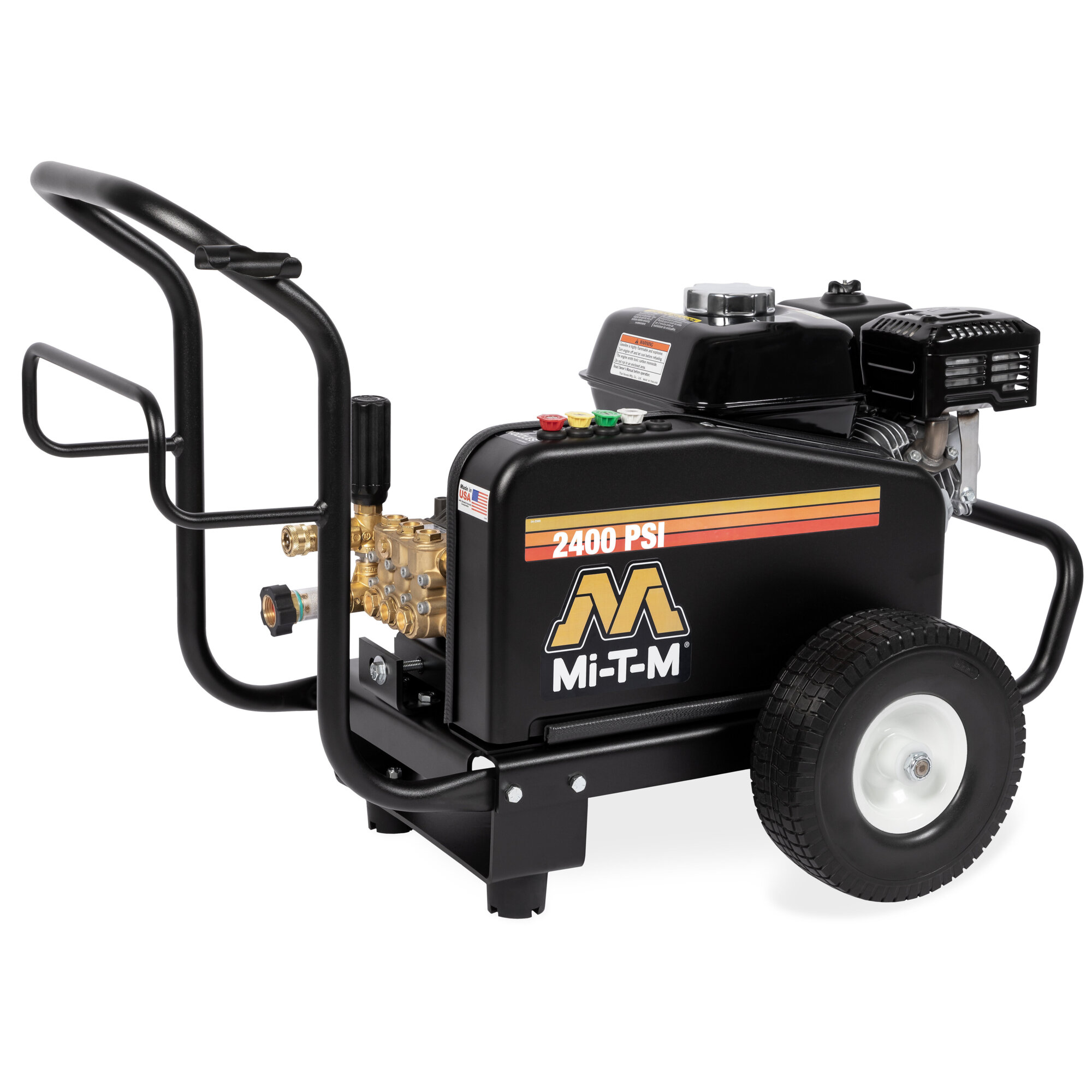 Mi-T-M JCW Series Gasoline Belt Drive Cold Water Pressure Washer — 2,400 PSI, 2.8 GPM, Industrial, Model# JCW-2403-0MHB