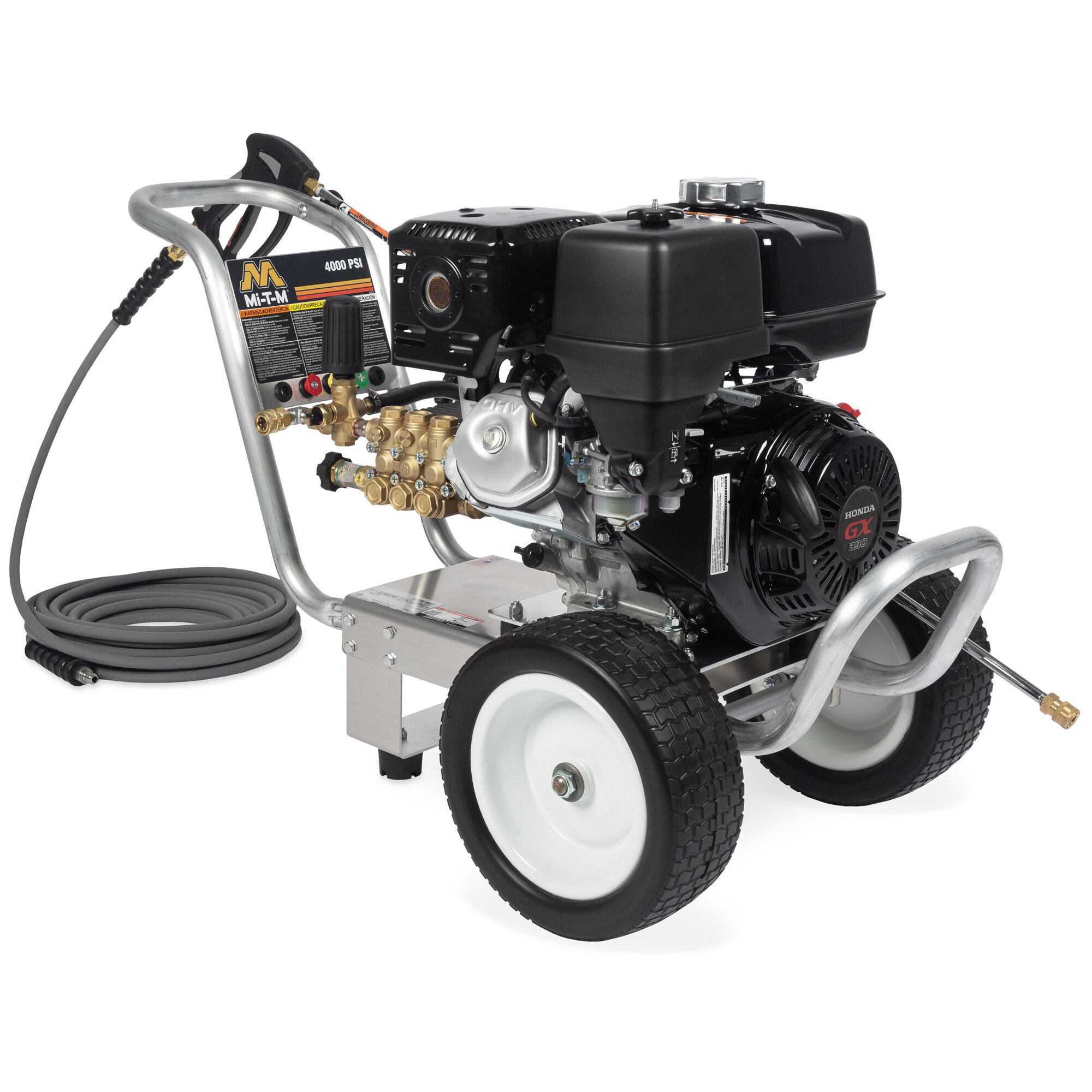 Mi-T-M CA Aluminum Series Gasoline Direct Drive Cold Water Industrial Pressure Washer — 4 GPM, 4,000 PSI, Model# CA-4004-1MGH