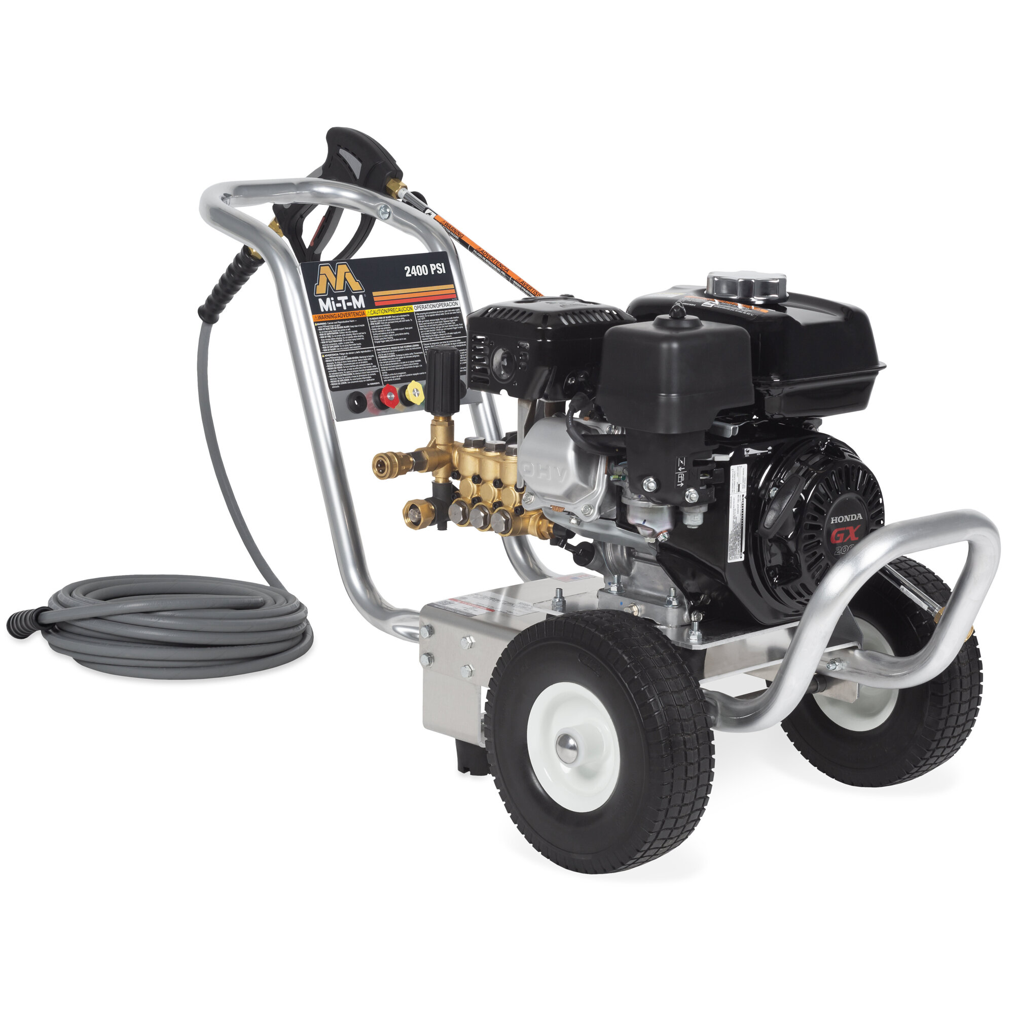 Mi-T-M CA Aluminum Series Gasoline Direct Drive Cold Water Industrial Pressure Washer — 2.4 GPM, 2,400 PSI, Model# CA-2403-1MMH