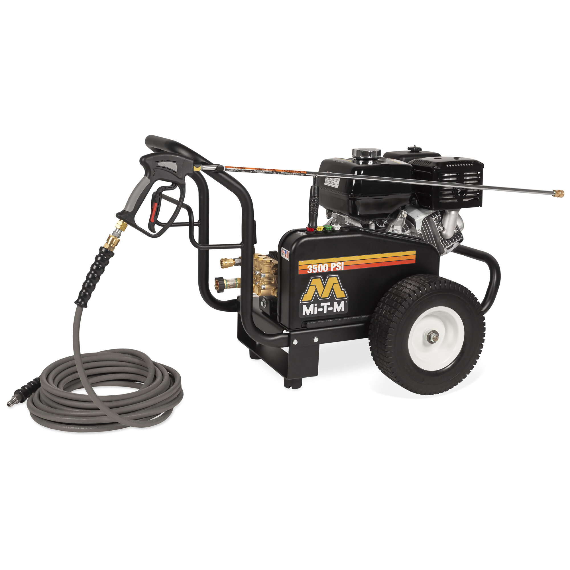 Mi-T-M JCW Series Gasoline Belt Drive Cold Water Pressure Washer — 3,500 PSI, 3.7 GPM, Industrial, Model# JCW-3504-2MHB
