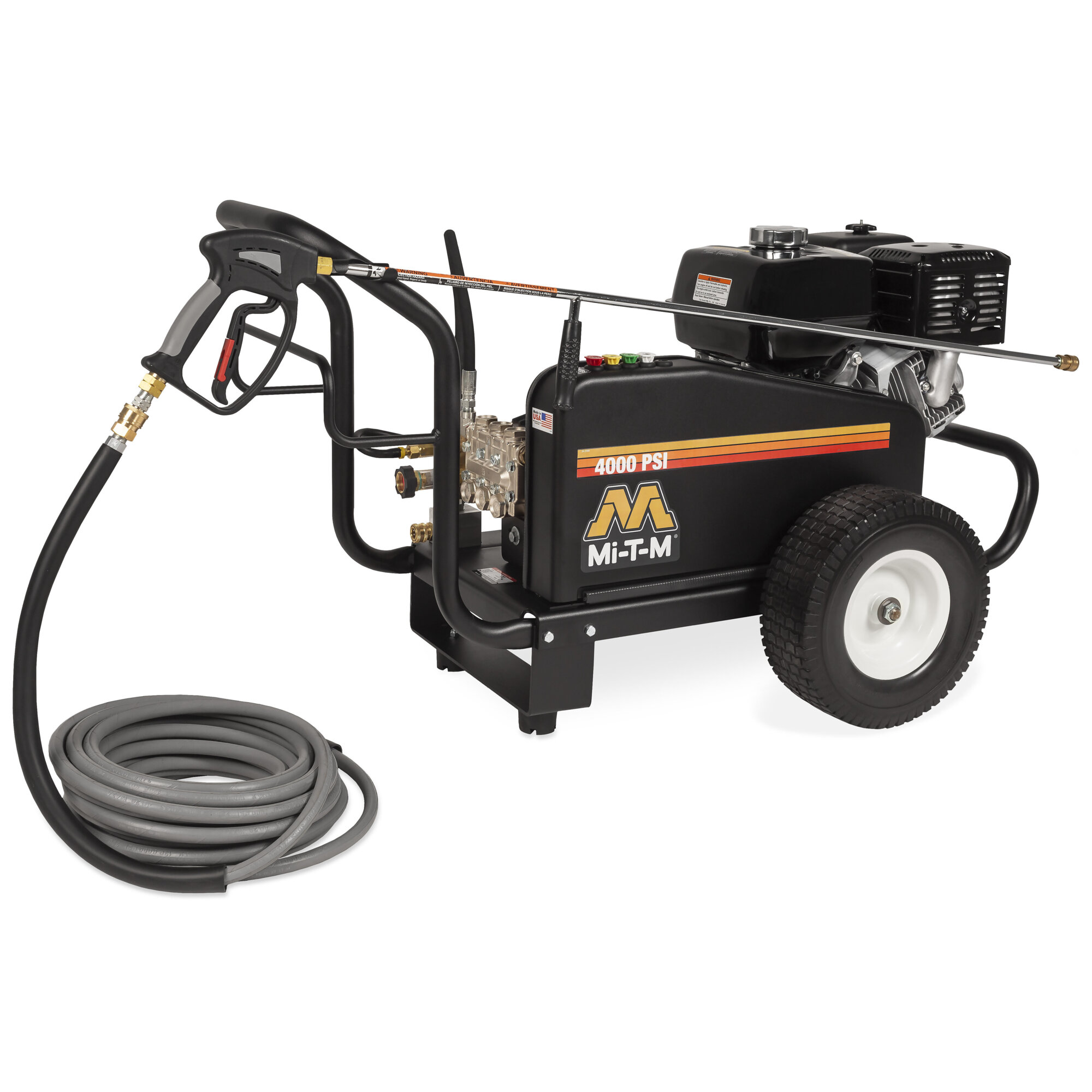Mi-T-M CW Premium Series Cold Water Pressure Washer — Gasoline, Belt Drive, Industrial, 3.5 GPM, 4,000 PSI, Model# CW-4004-5MGH