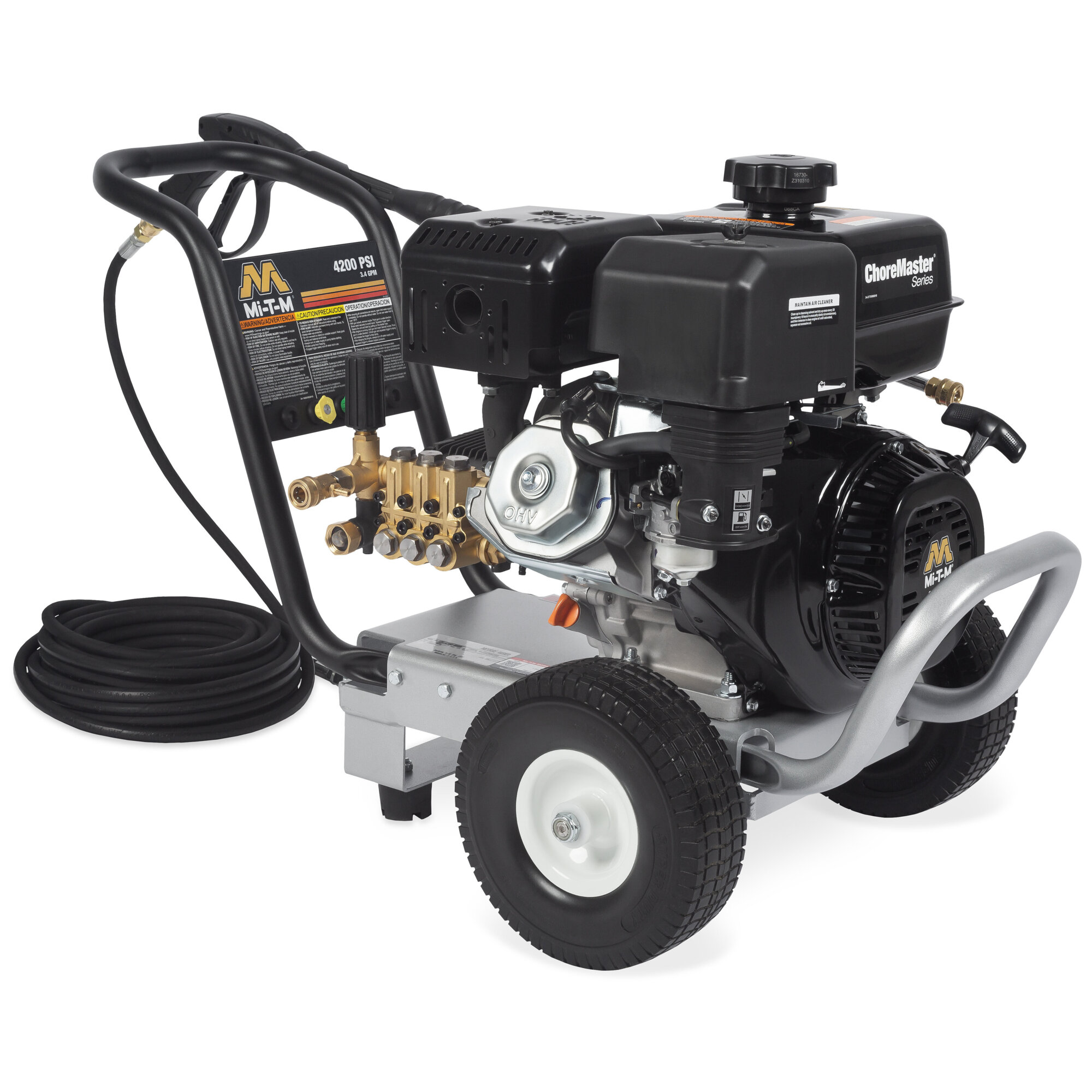 Mi-T-M Work Pro Series Gasoline Direct Drive Cold Water Pressure Washer — 4200 PSI, 3.4 GPM, Commercial, Model# CM-4200-0MMB