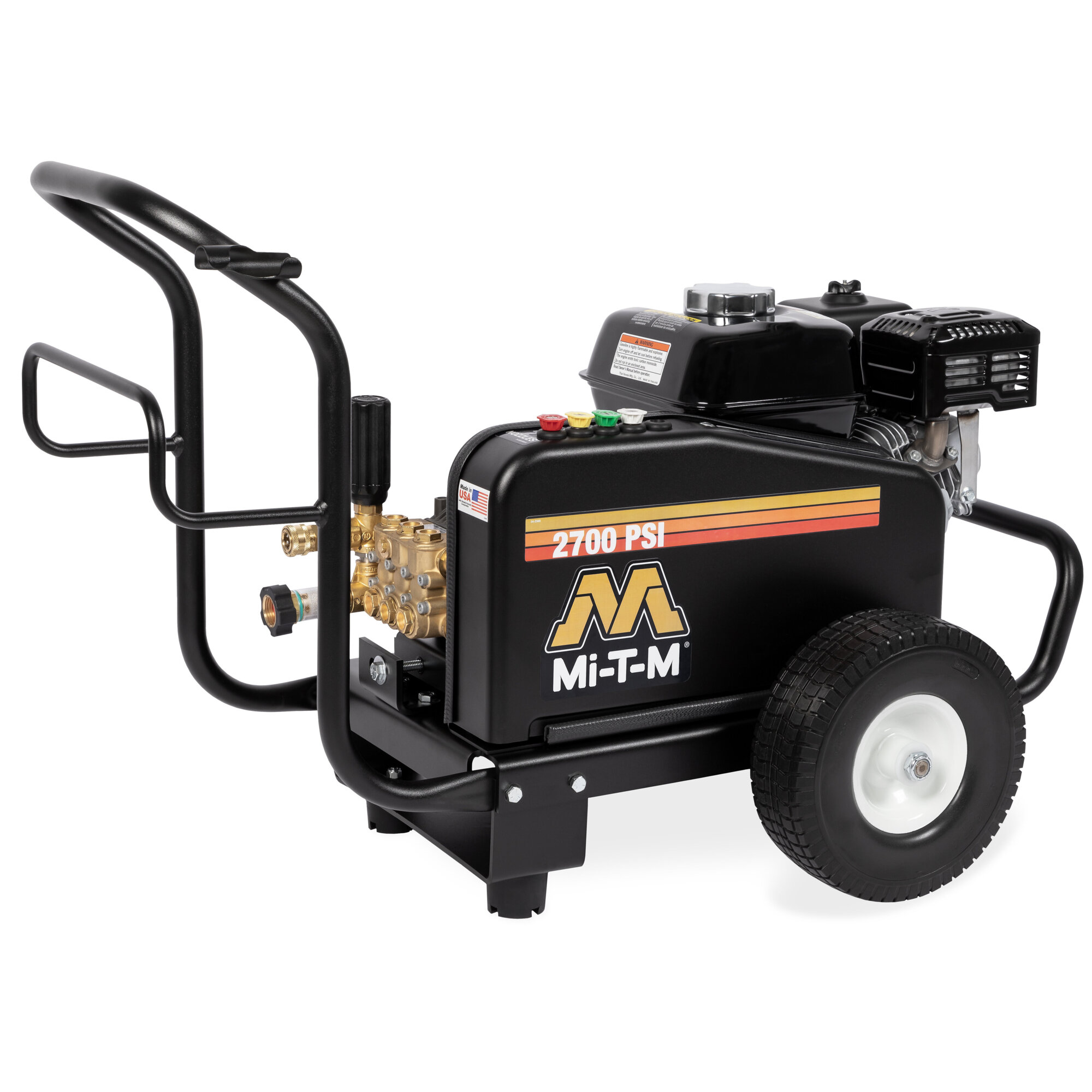 Mi-T-M JCW Series Gasoline Belt Drive Cold Water Pressure Washer — 2,700 PSI, 2.4 GPM, Industrial, Model# JCW-2703-0MHB
