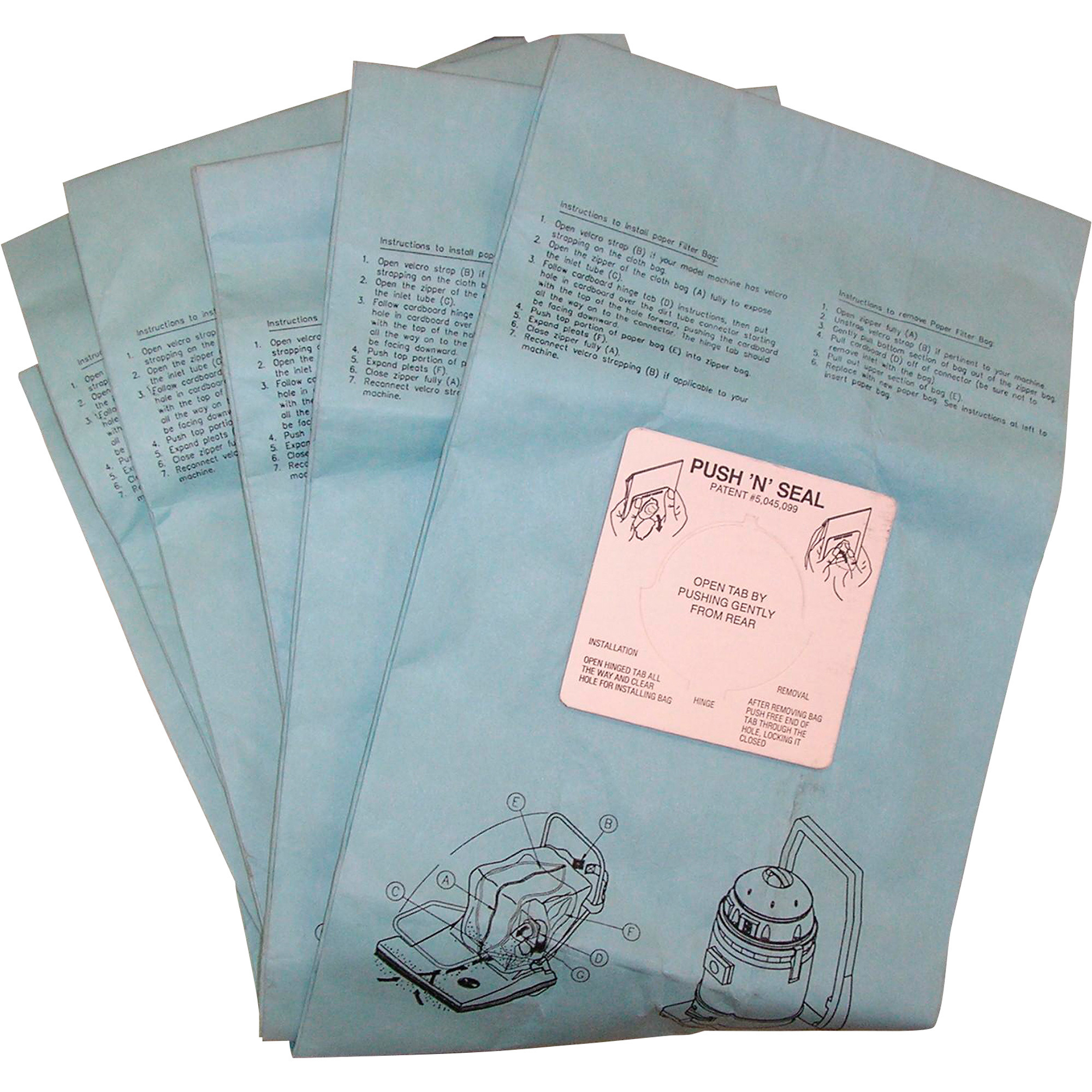 Bissell Big Green Commercial Replacement Vacuum Cleaner Bags, 5-Pack, Model# 332844