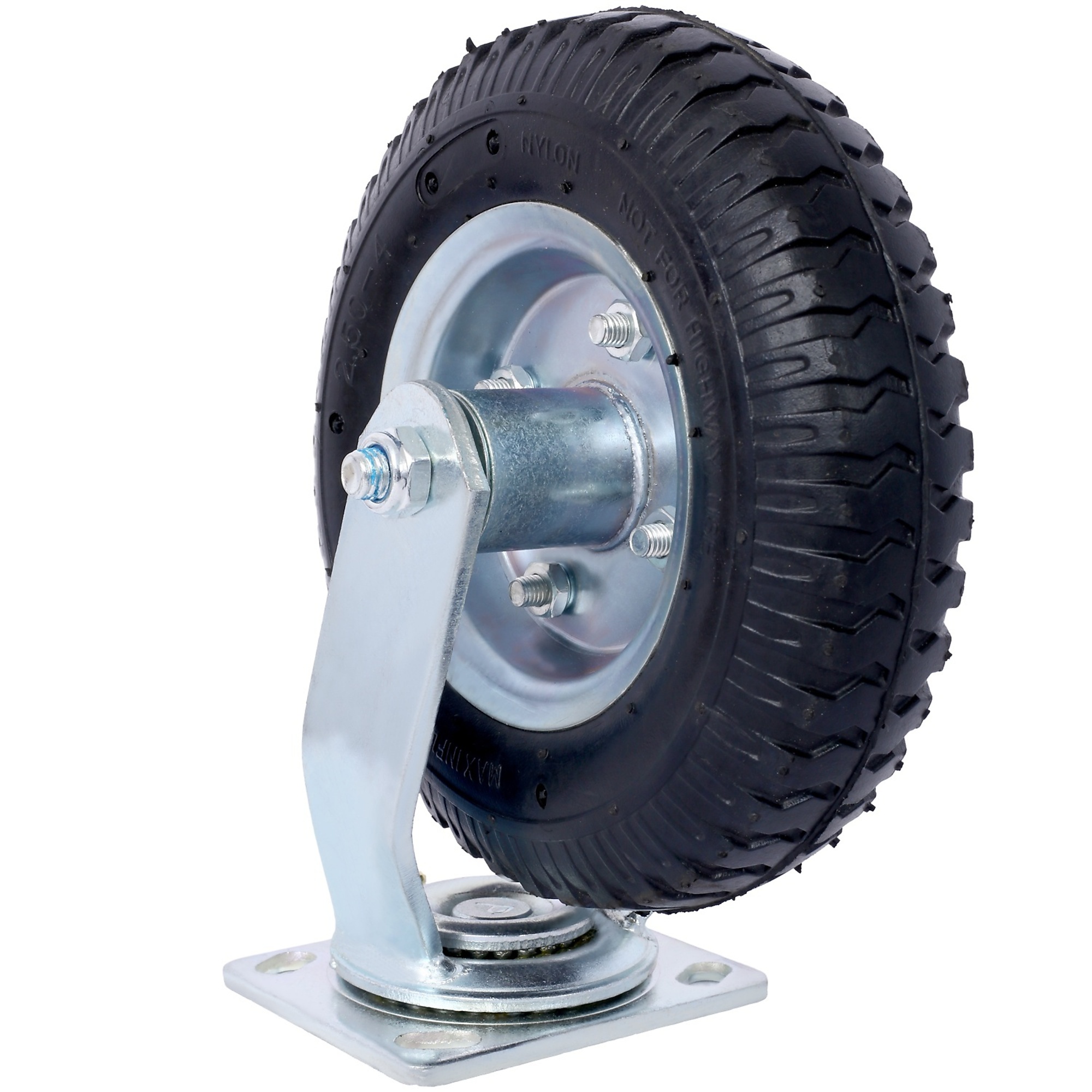 BlackTeck Centered Axle Swivel Caster Set — 5/8in. Bore, 220-Lb. Capacity, Rubber, Model# N2-130457