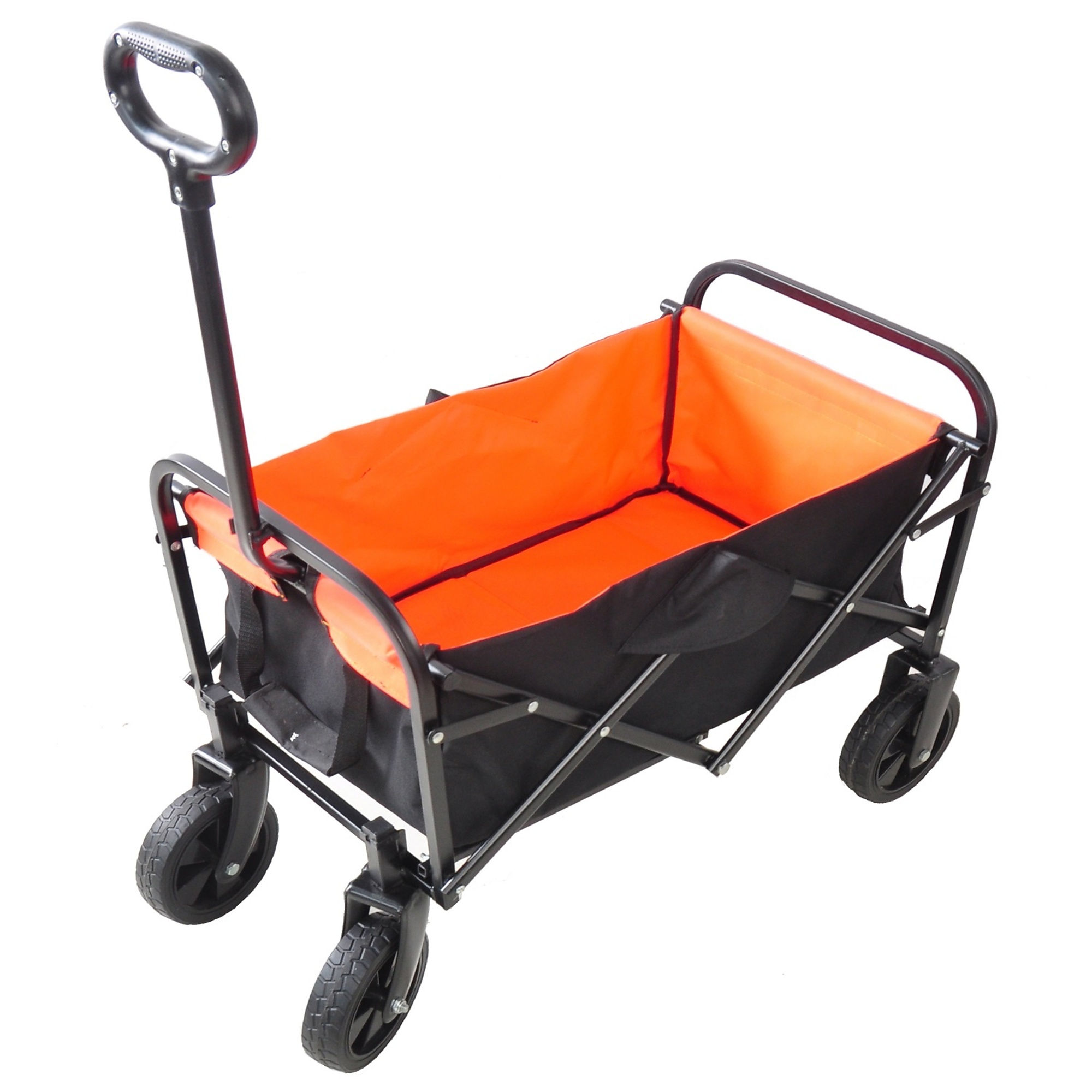 BlackTeck Folding Utility Cart — 220-Lb. Capacity, 3 Cu. Ft., Durable 600D Fabric, Model# N2-35704