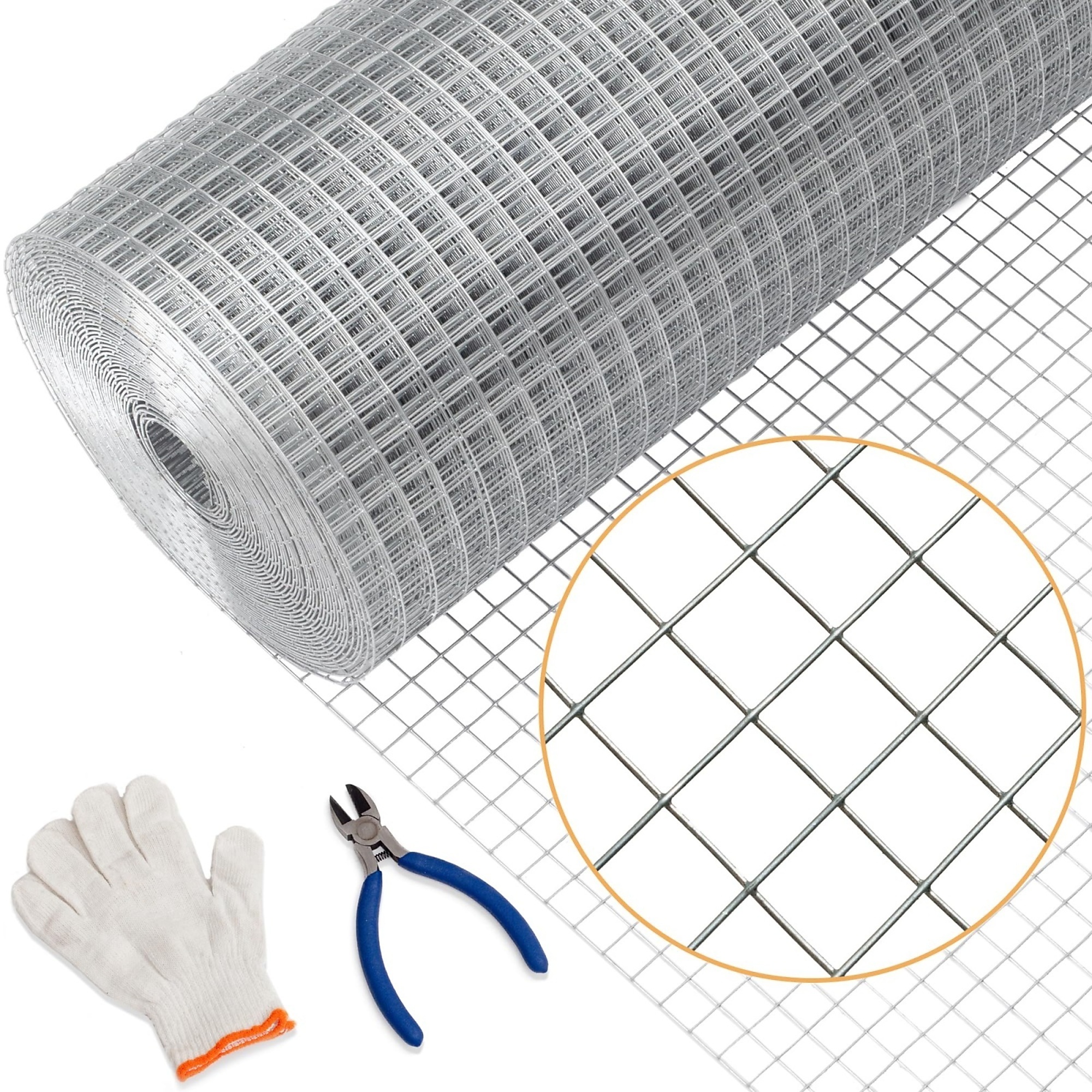 BlackTeck Reinforced Galvanized Wire Mesh — 24in. x 50ft., 19-Ga., Hot-Dip Galvanized, Precision Welding, Model# N2-2X50