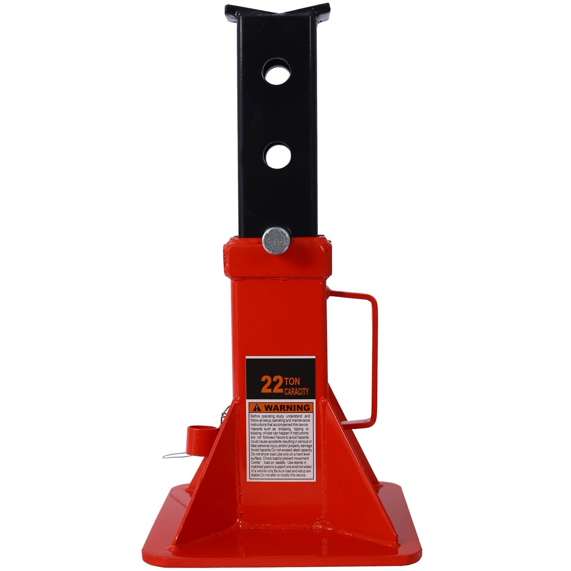 BlackTeck Heavy-Duty Car Jack Stand — 22-Ton Capacity, Adjustable Height, Welded Steel, Red, 1 Pair, Model# N2-110077