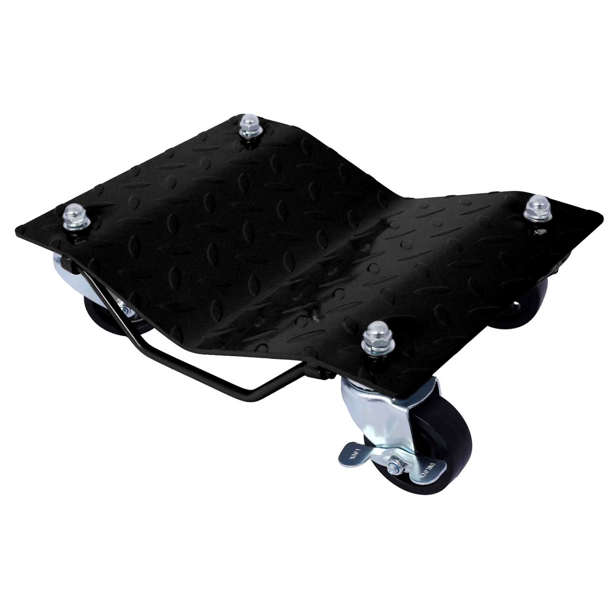 BlackTeck Heavy-Duty Car Wheel Dolly — 6000-Lb. Capacity, 4 Tires, Black, Model# N2-136667